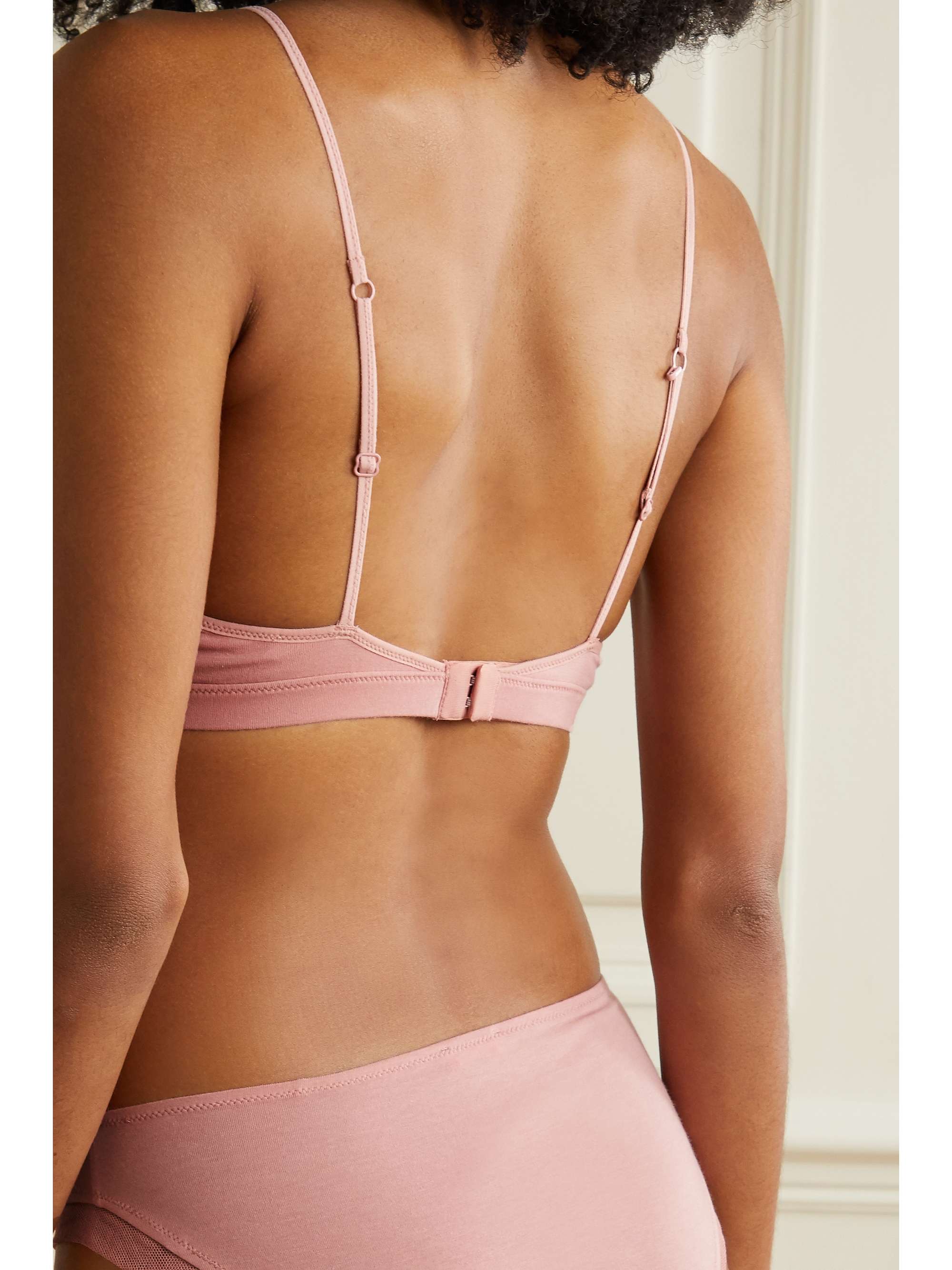 SKIN + NET SUSTAIN Germaine Soft-BH aus Bio-Pima-Baumwoll-Jersey mit Stretch-Anteil und Mesh-Besätzen