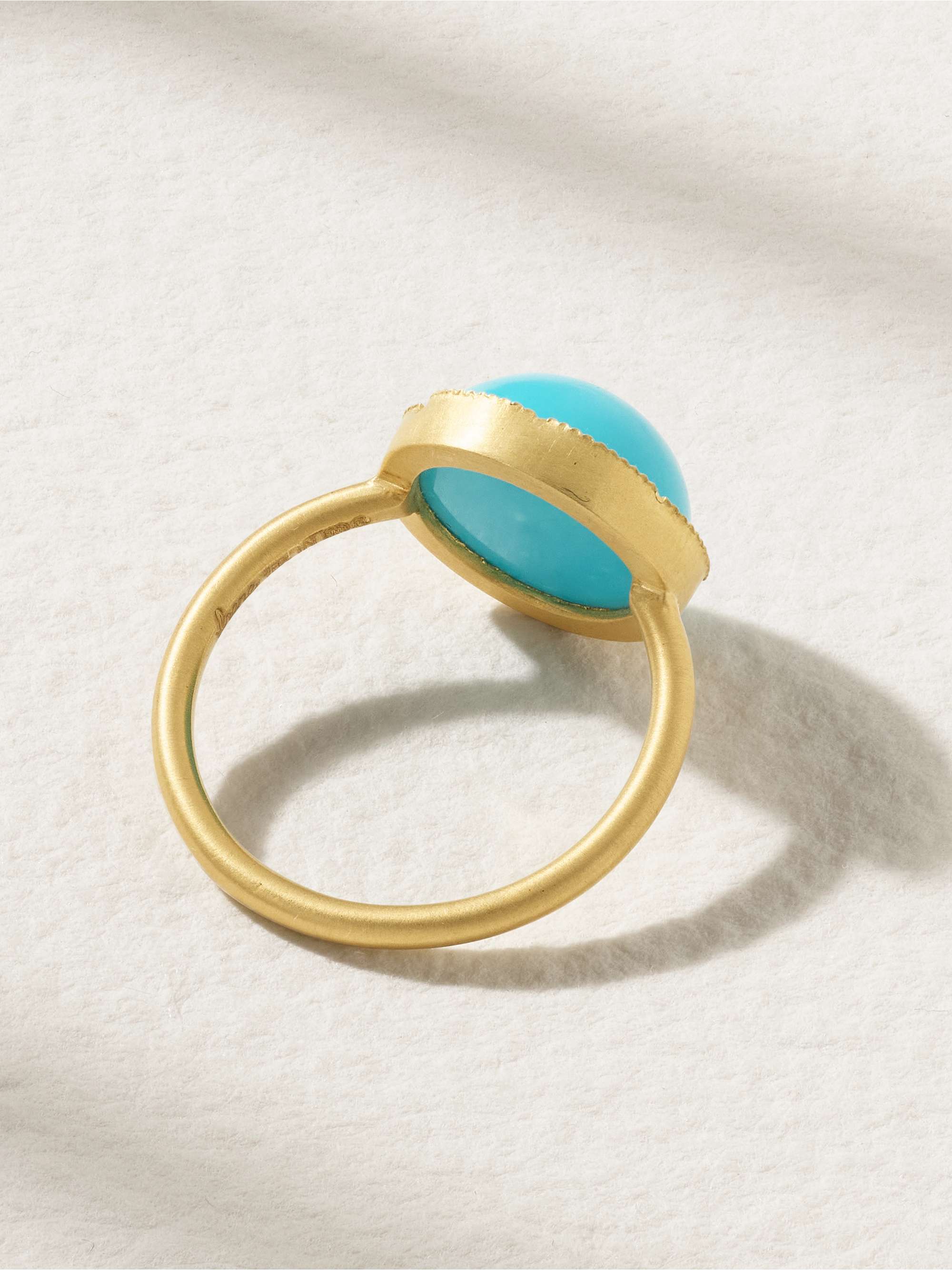 IRENE NEUWIRTH Classic 18-karat gold turquoise ring