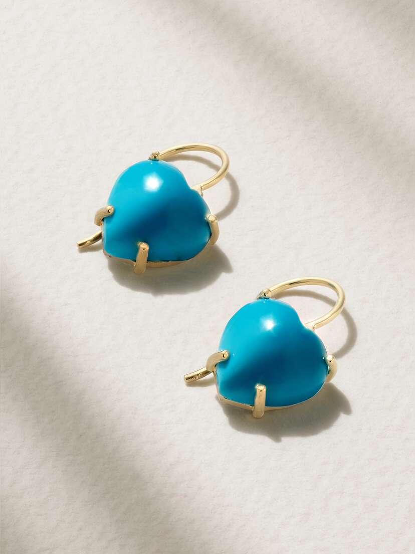 Irene Neuwirth Love 18-karat Gold Turquoise Earrings