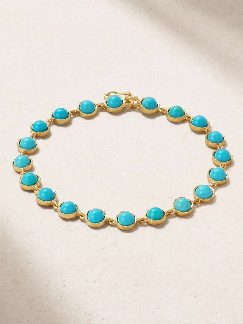 Irene Neuwirth Classic 18-karat Gold Turquoise Bracelet
