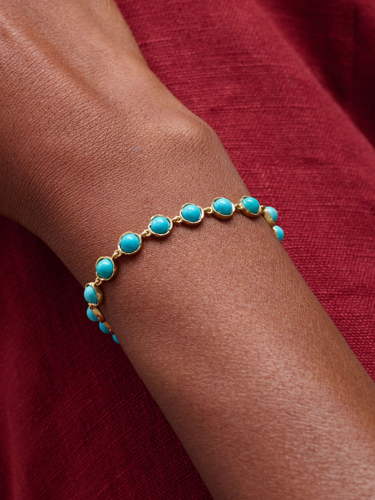 Irene Neuwirth Classic 18-karat Gold Turquoise Bracelet In Gold