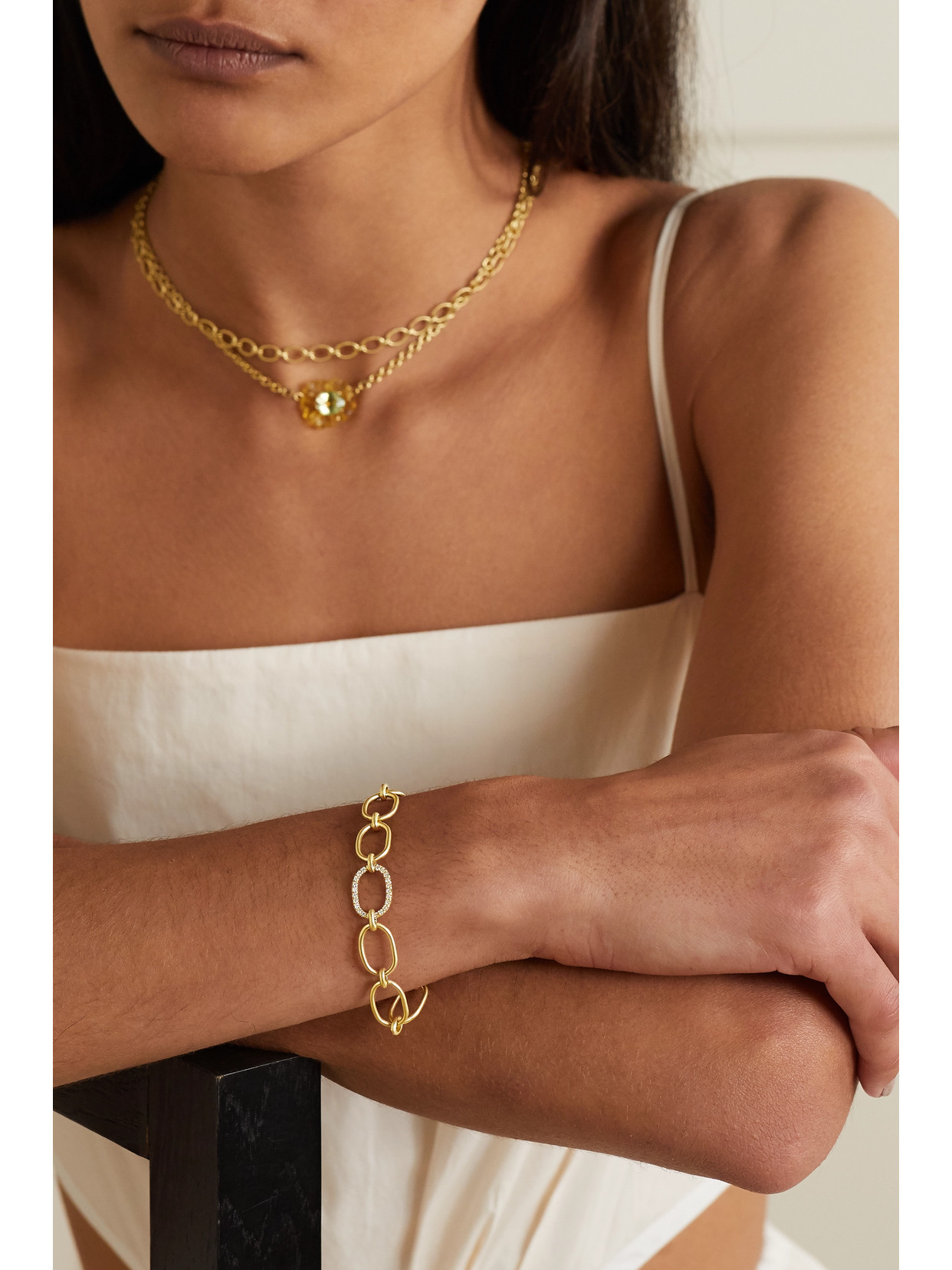 Irene Neuwirth 18-karat Gold Diamond Bracelet In Gold