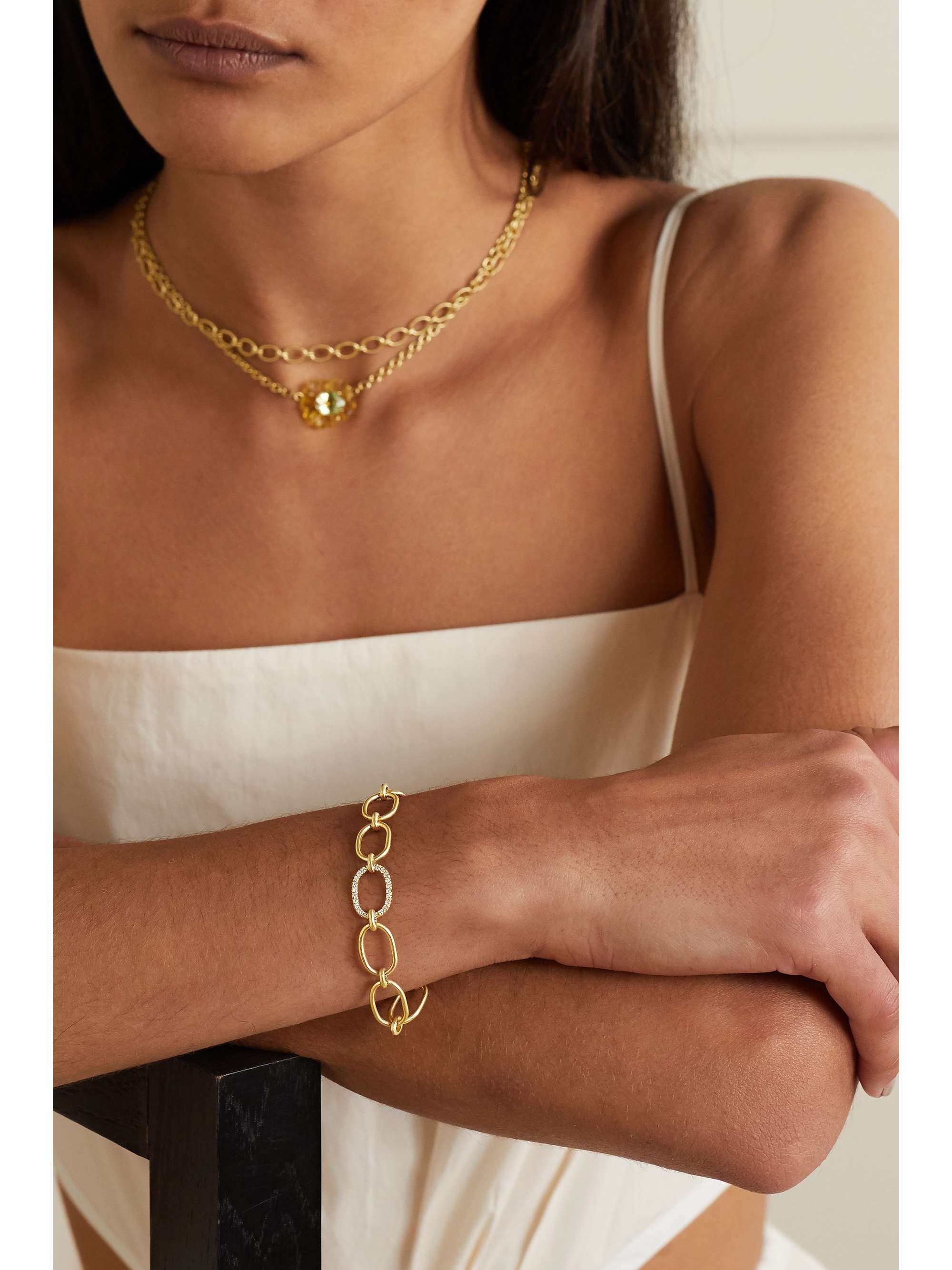 IRENE NEUWIRTH 18-karat gold diamond bracelet