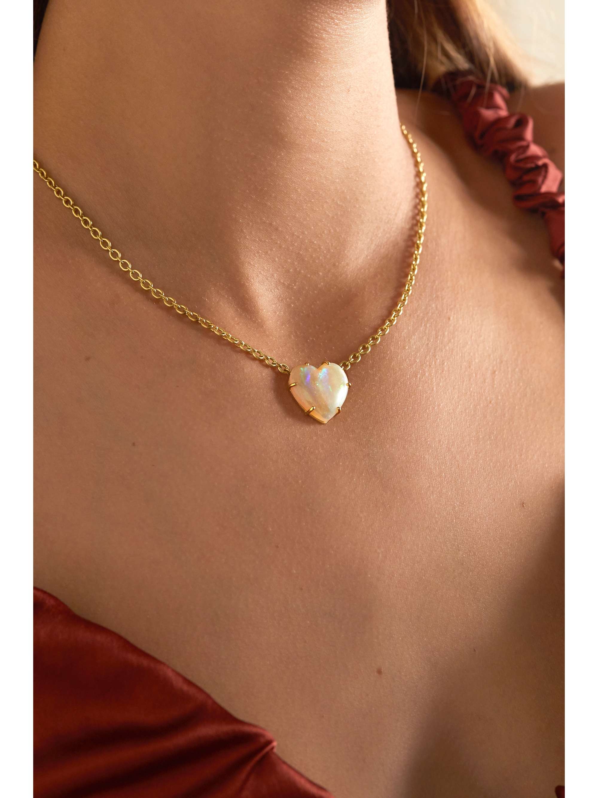 IRENE NEUWIRTH Love 18-karat gold opal necklace