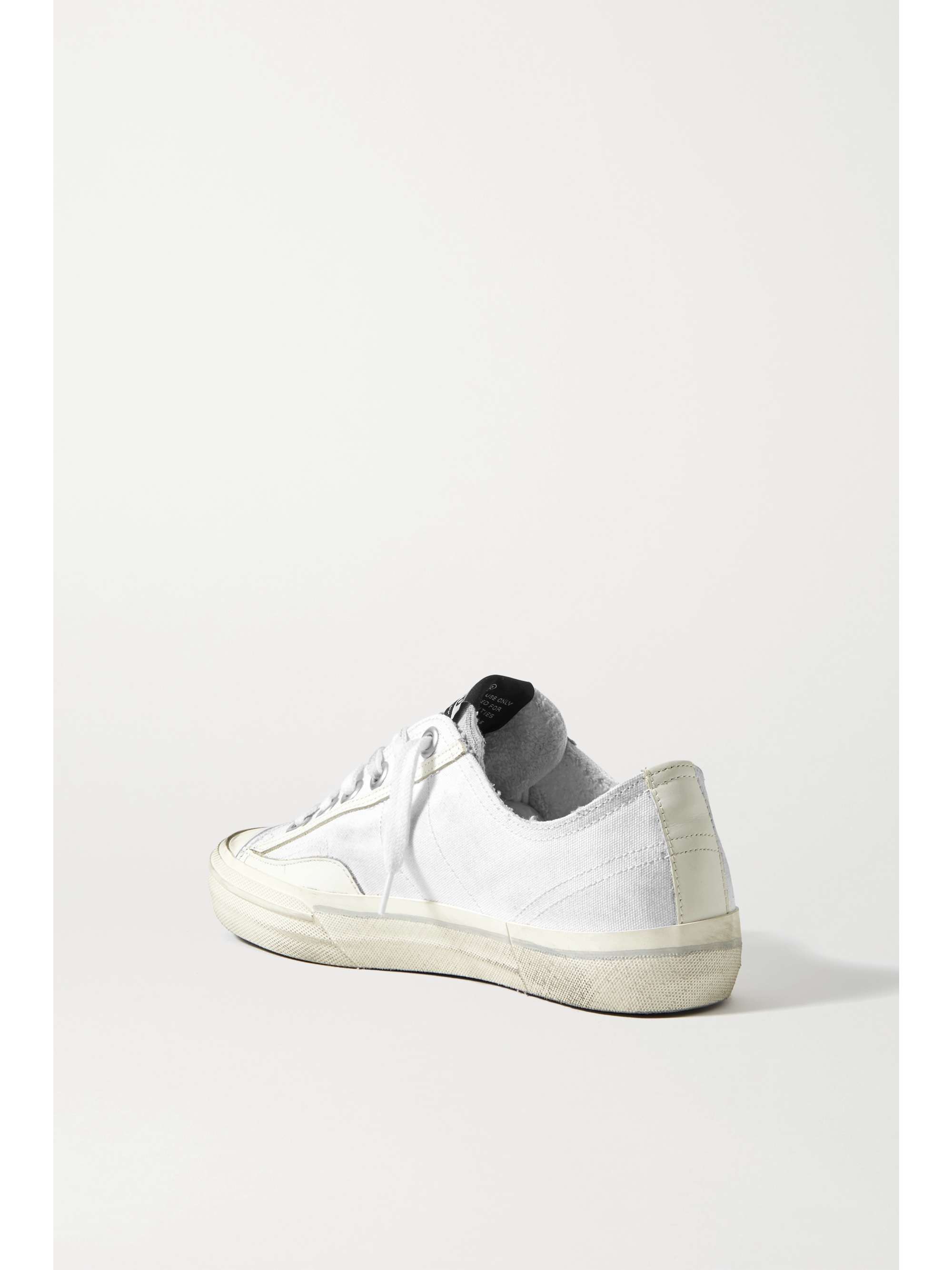 GOLDEN GOOSE V-Star glittered distressed canvas sneakers
