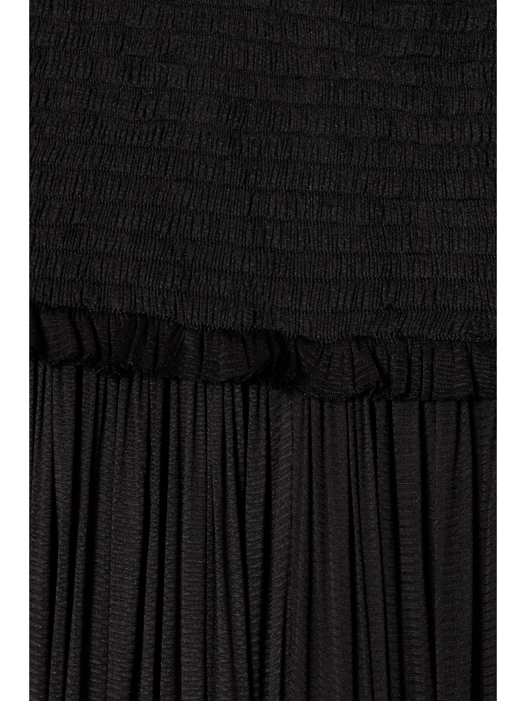 ELENA MAKRI Combi-pantalon dos nu en tulle de soie à smocks et à drapé Tyche