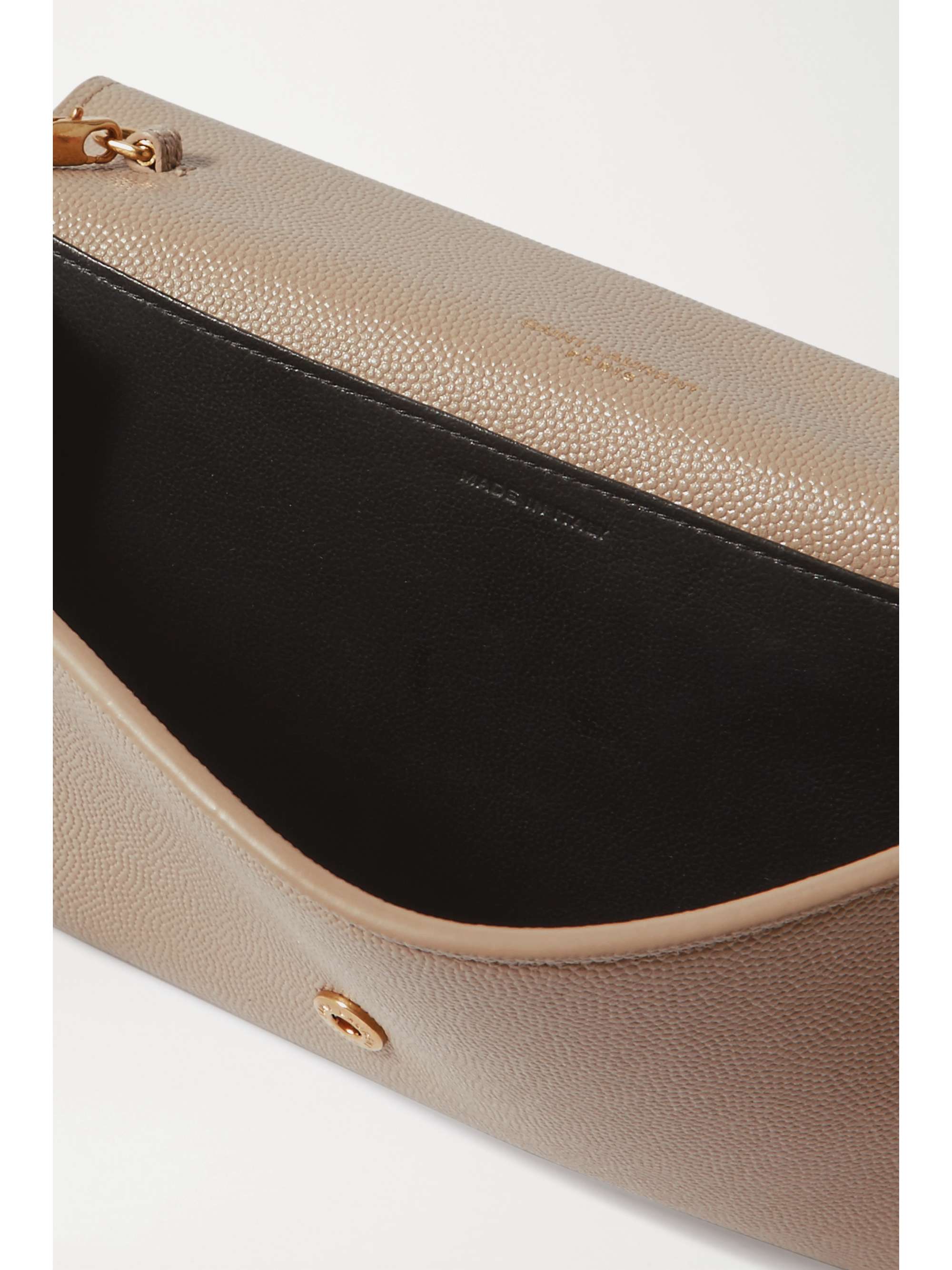 SAINT LAURENT Uptown textured-leather shoulder bag