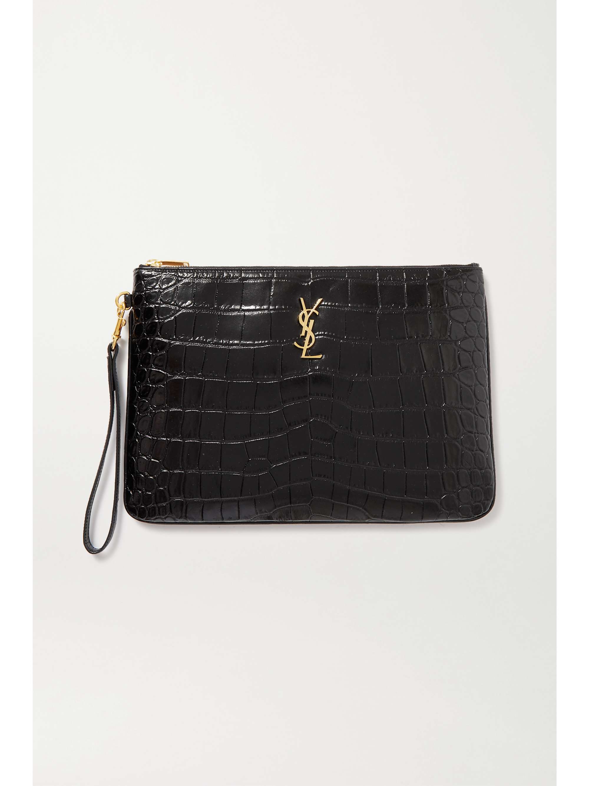 ysl croc pouch
