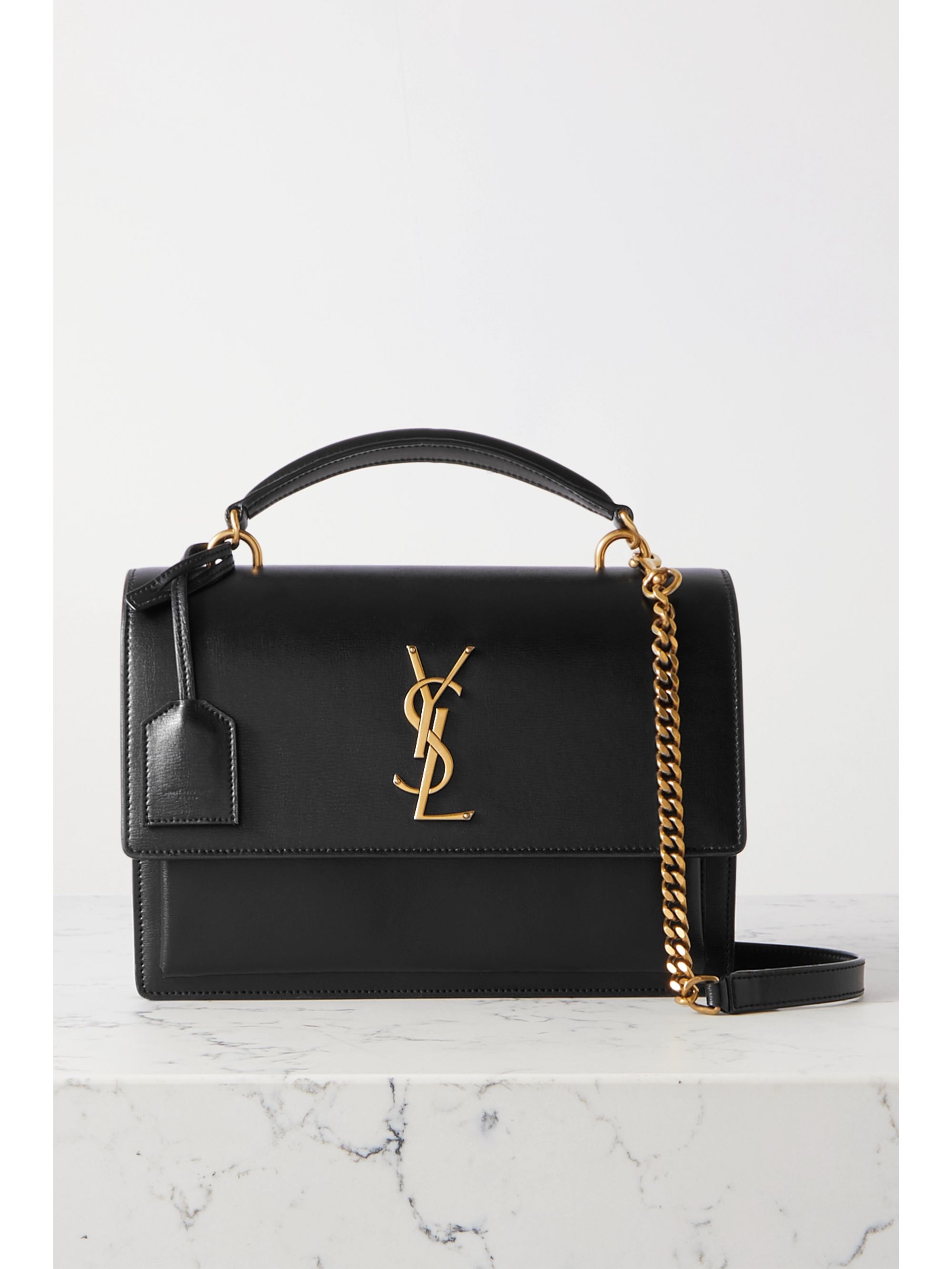 Black Sunset medium leather shoulder bag | SAINT LAURENT | NET-A-PORTER