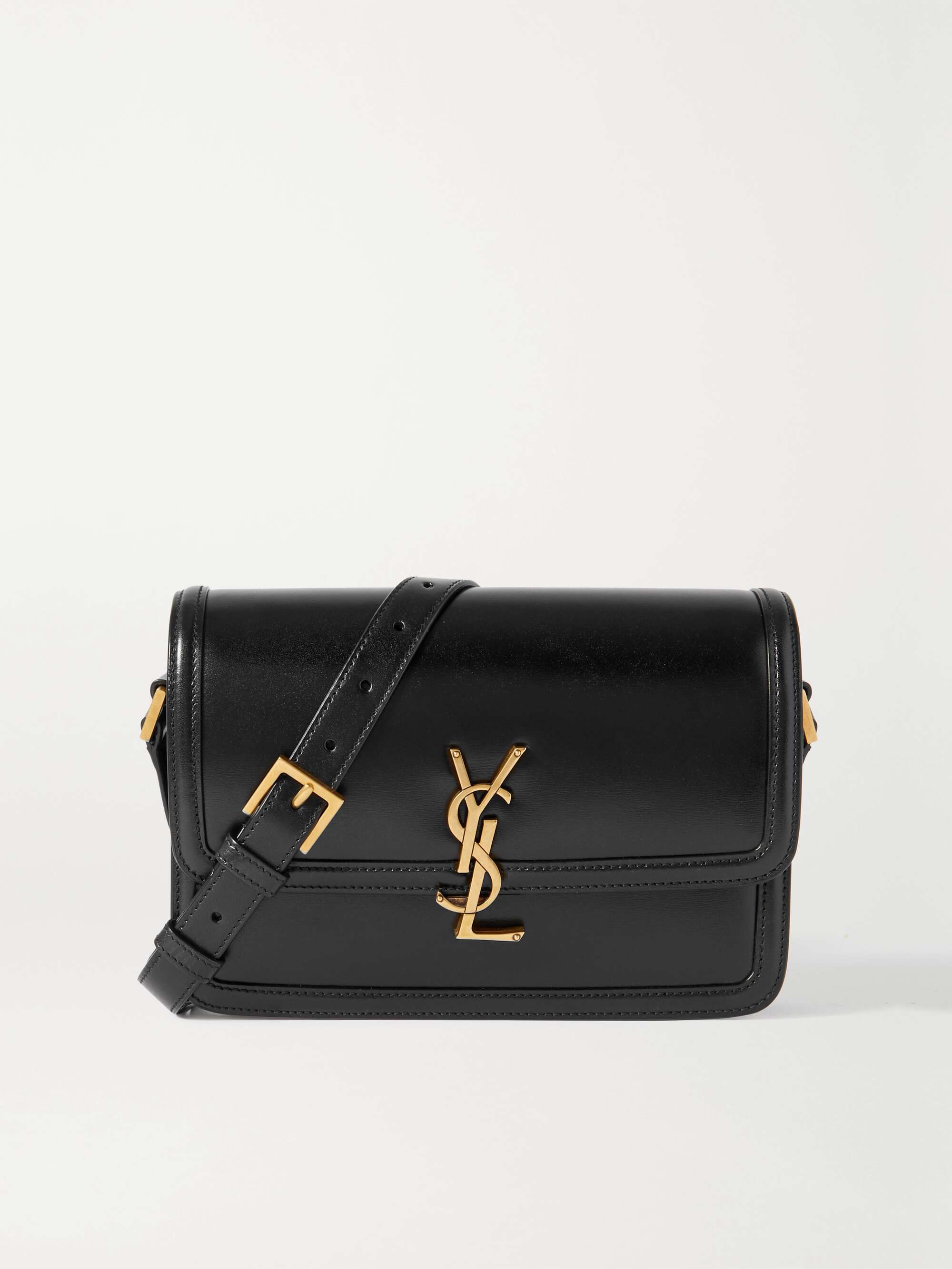 Saint Laurent Solferino Medium Leather Crossbody Bag in Natural