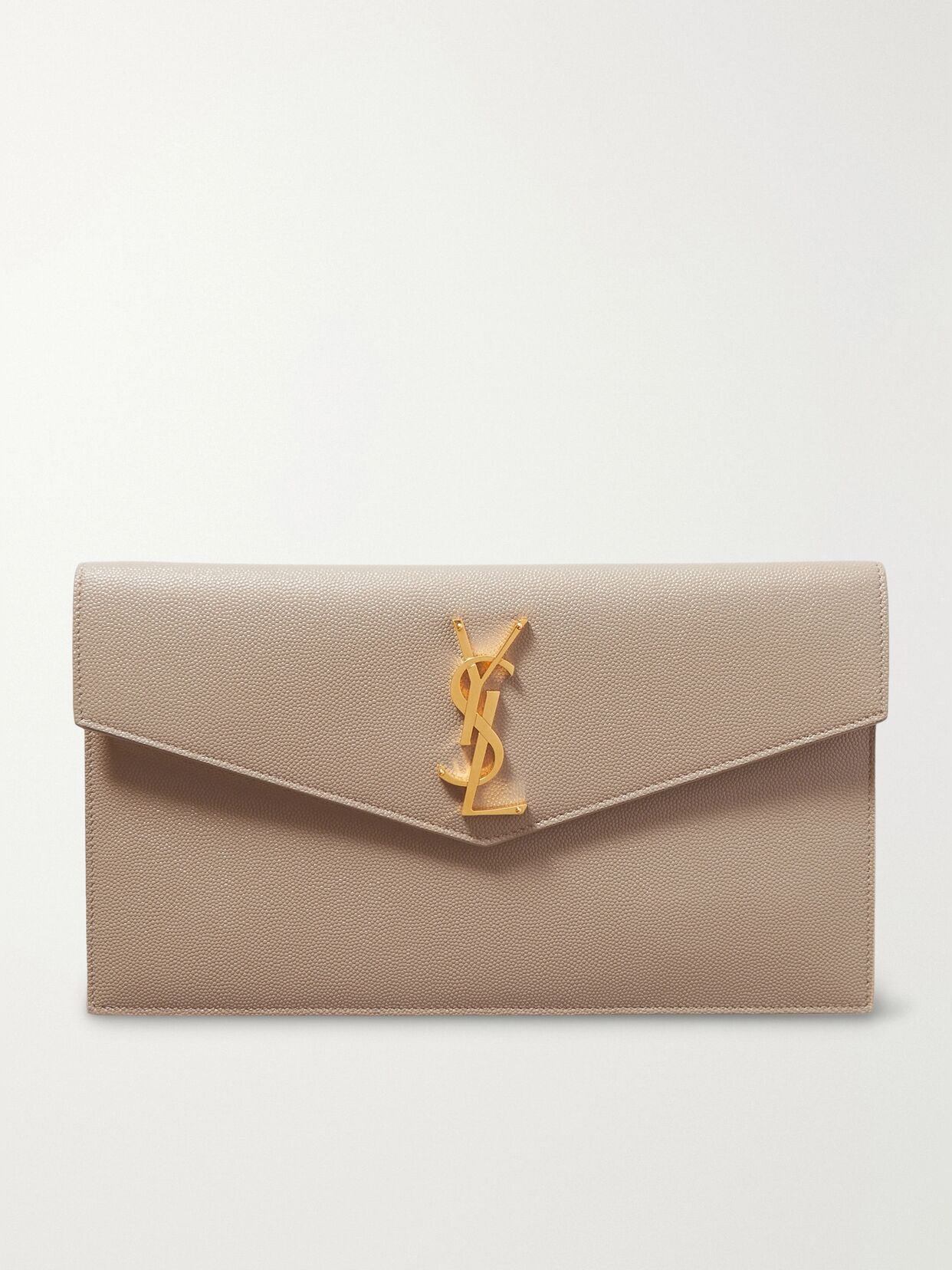 Uptown textured-leather pouch