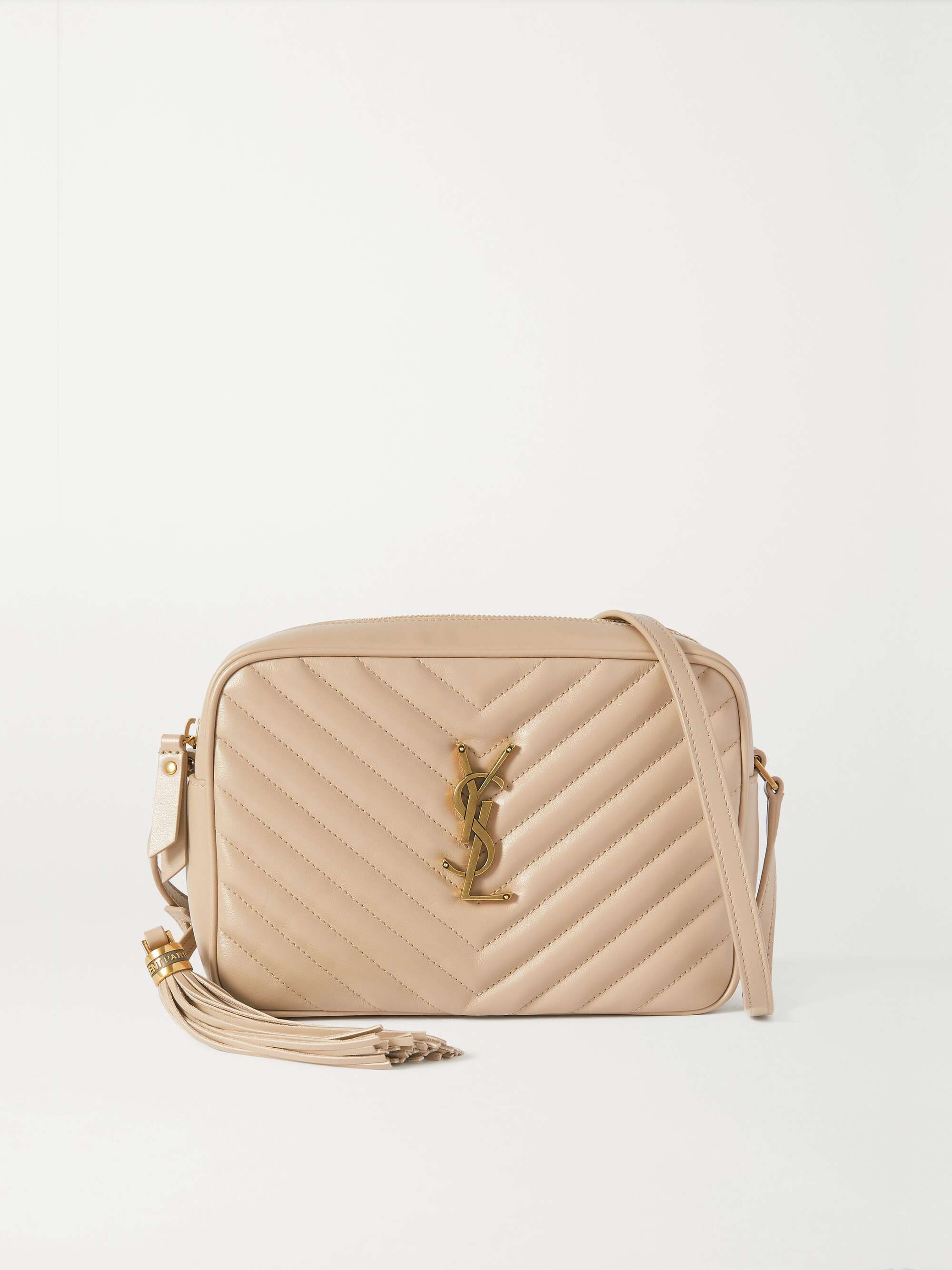 Saint Laurent Loulou Medium Quilted Leather Shoulder Bag - Beige