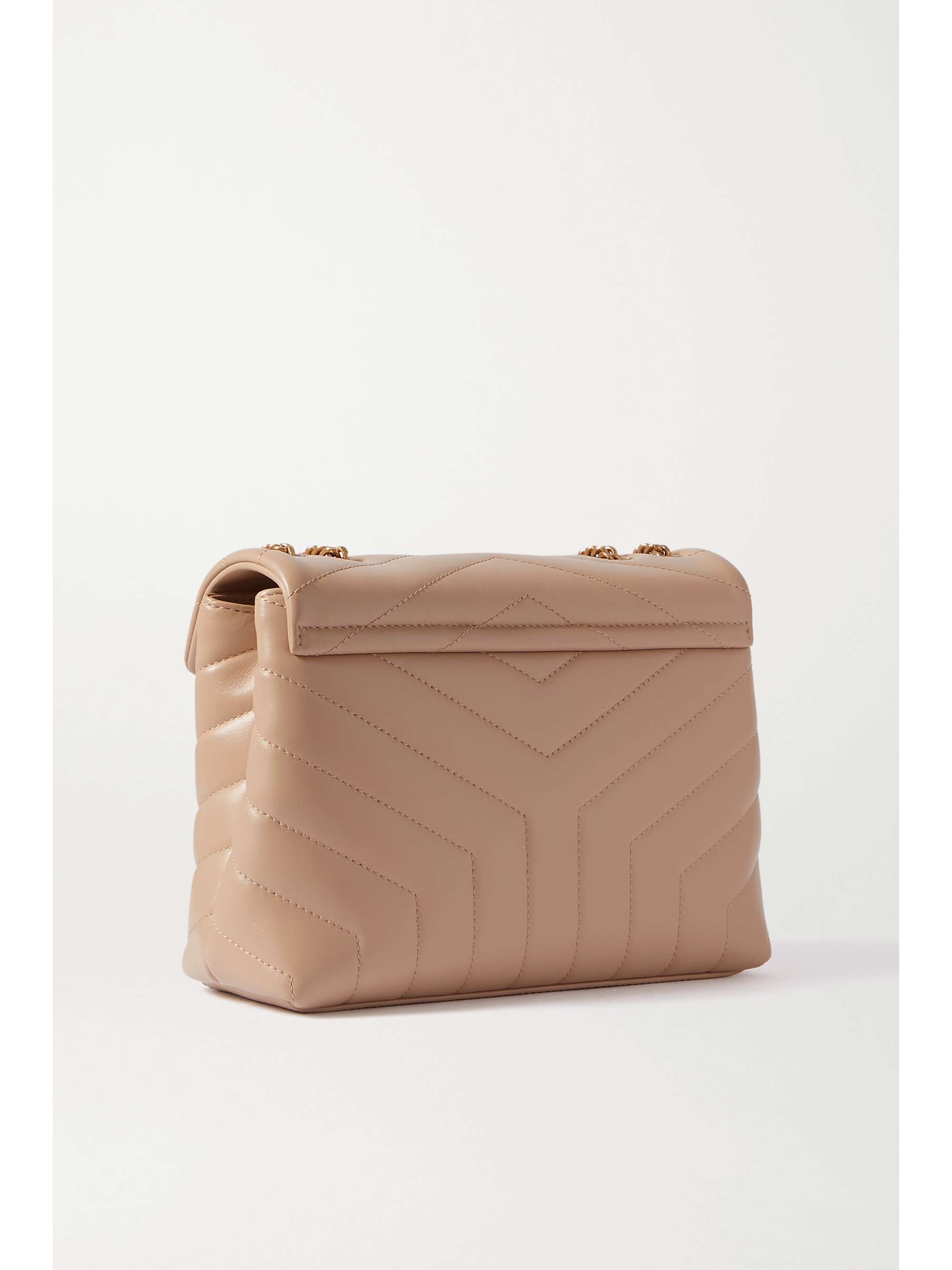 SAINT LAURENT Loulou kleine Schultertasche aus gestepptem Leder