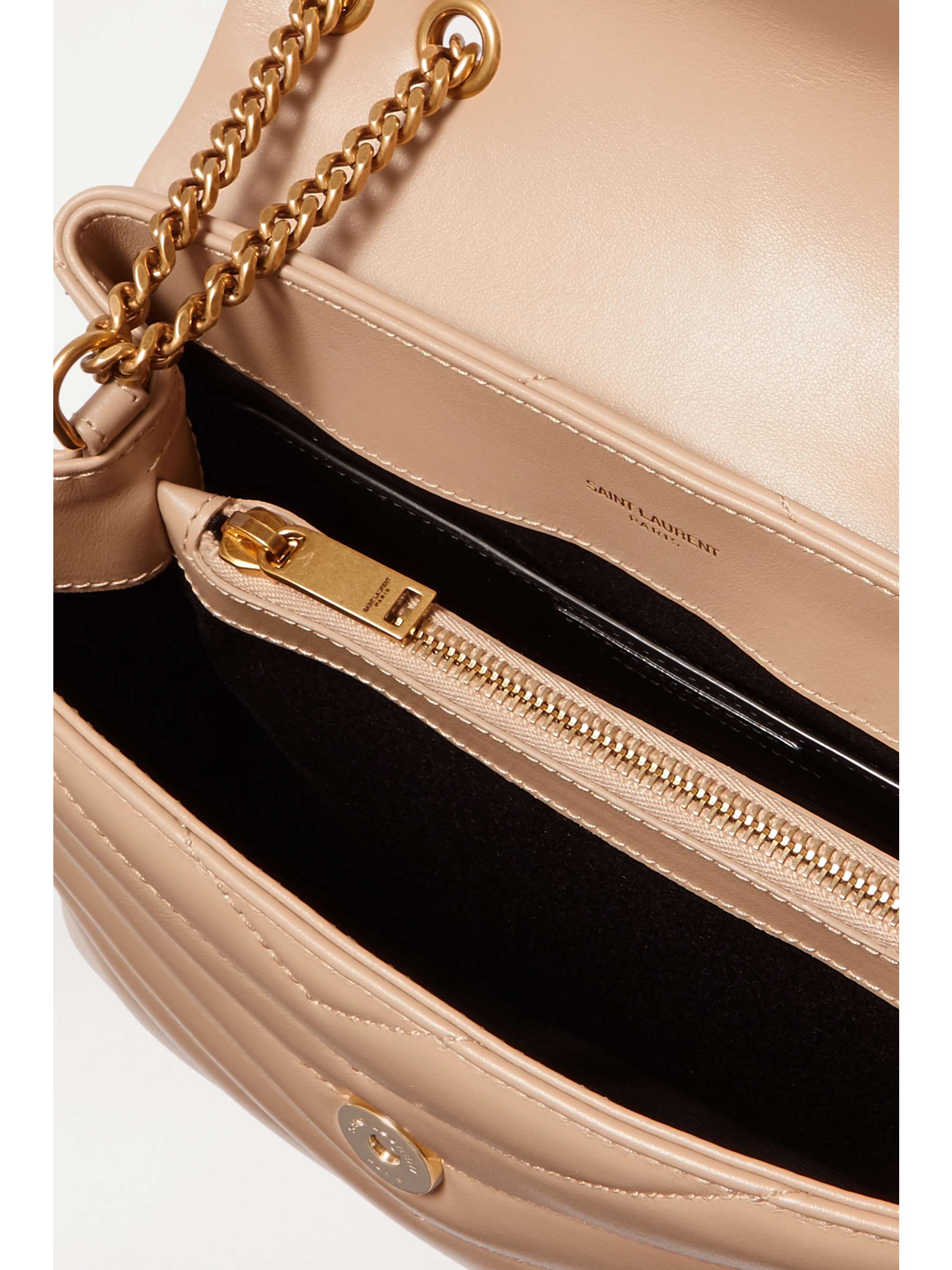 Saint Laurent - Authenticated Loulou Handbag - Leather Beige Plain for Women, Very Good Condition