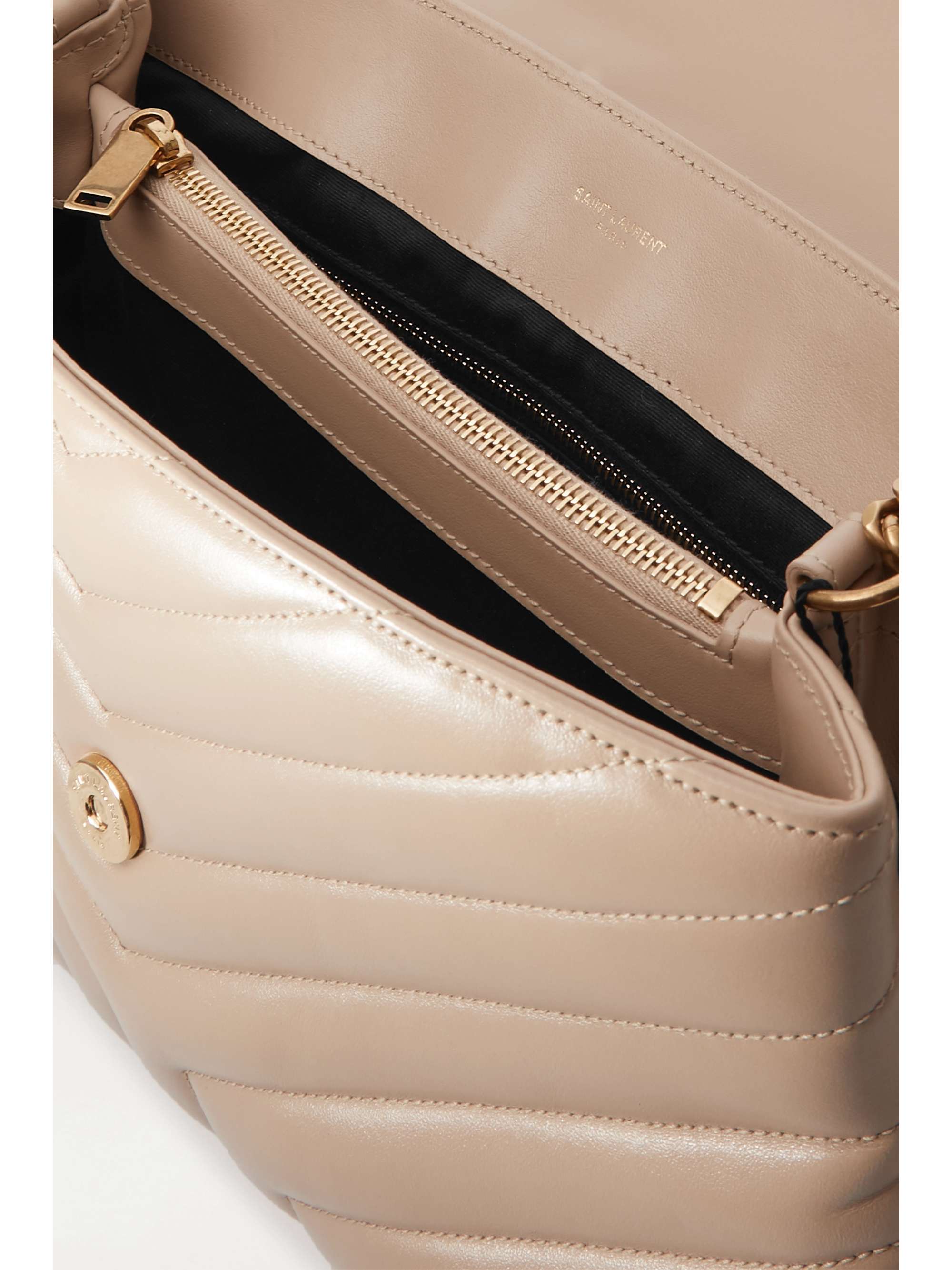 Saint Laurent - Lou Lou Beige Monogram Quilted Leather Small Bag