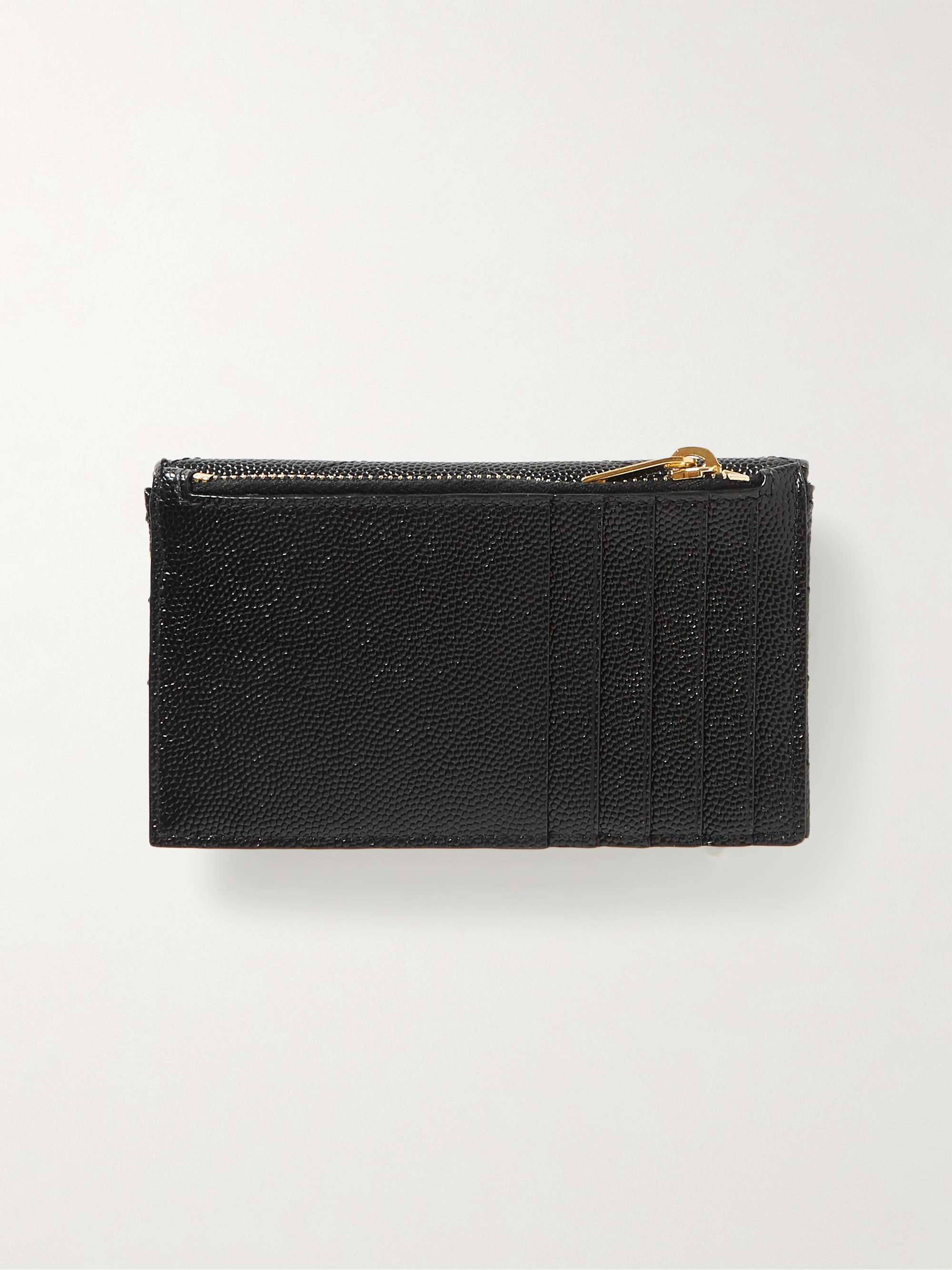 SAINT LAURENT Monogramme quilted textured-leather wallet
