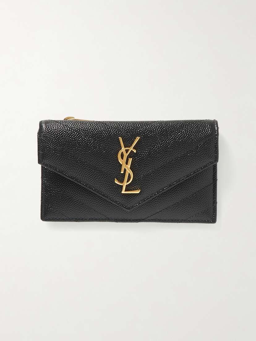 Saint Laurent Monogramme Quilted Textured-leather Wallet
