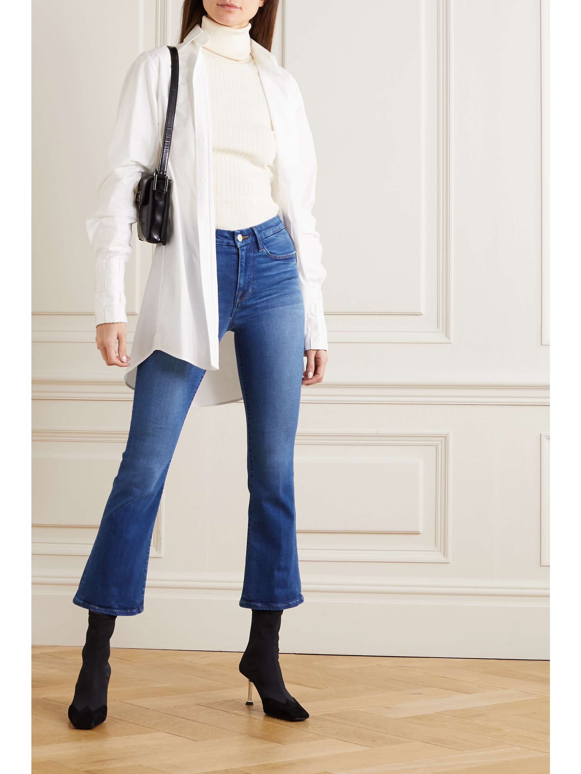 FRAME Le Crop Mini Boot mid-rise bootcut jeans
