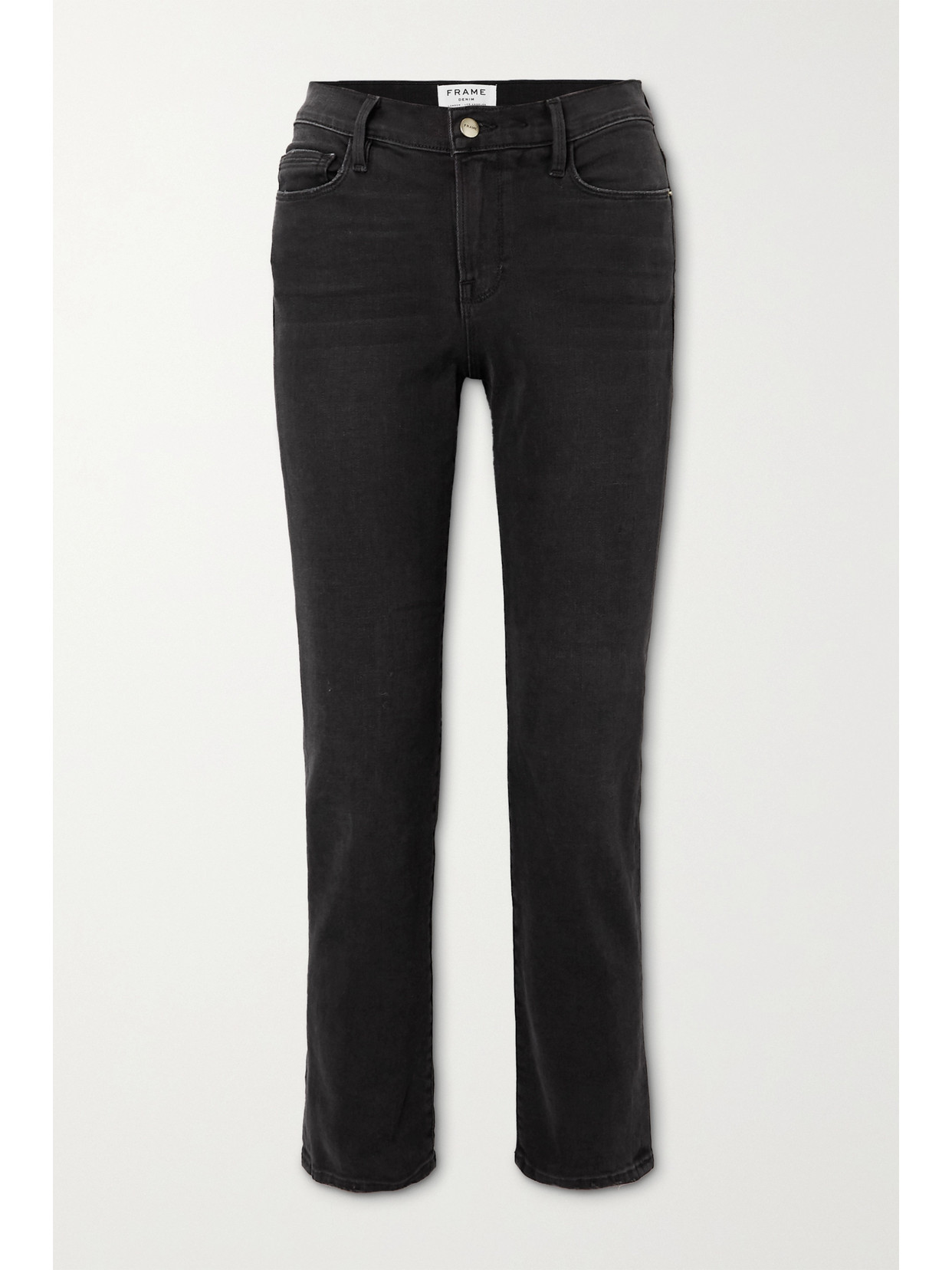 FRAME LE NOUVEAU CROPPED HIGH-RISE STRAIGHT-LEG JEANS