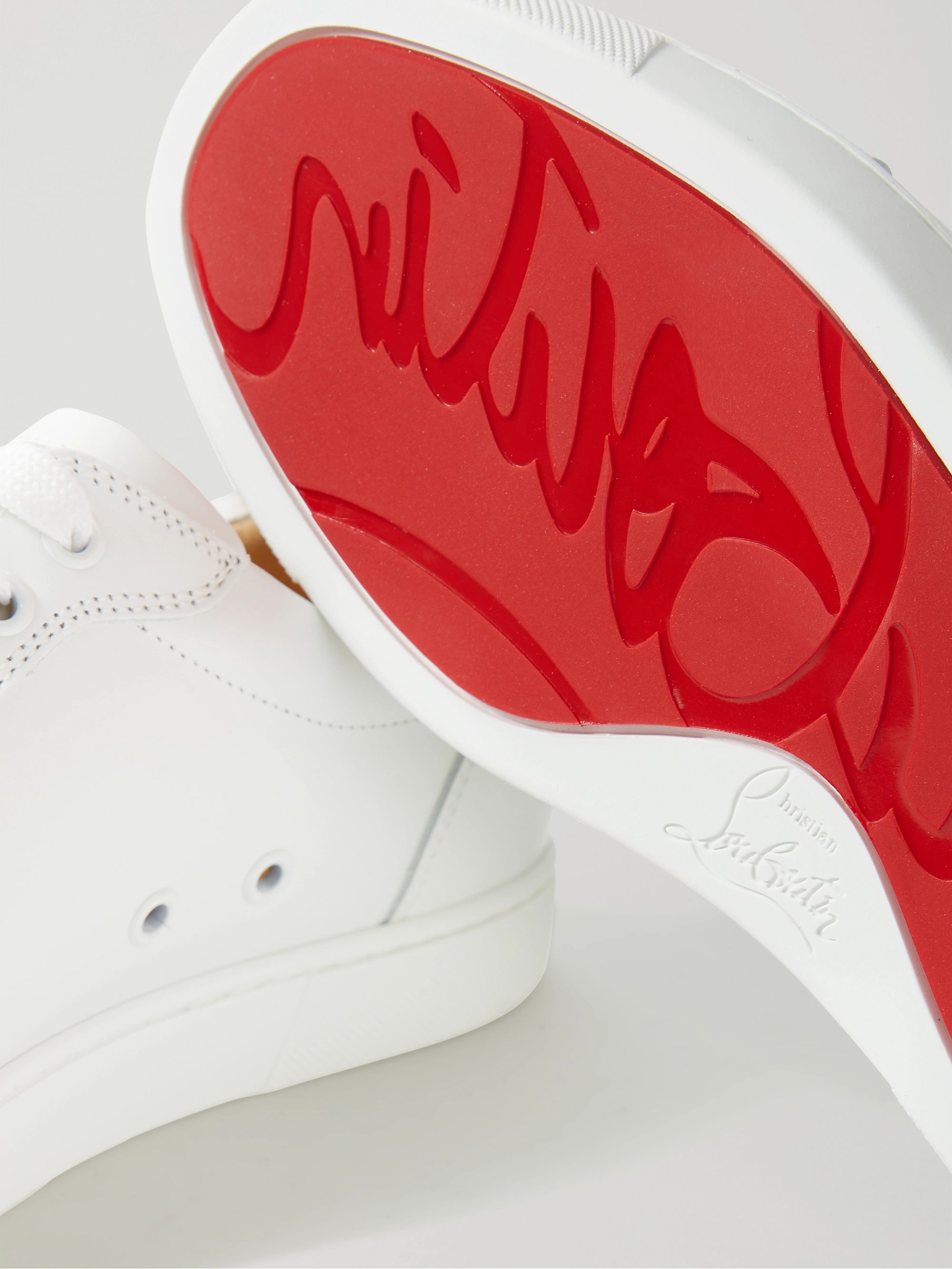 White sneakers with red soles Clearance