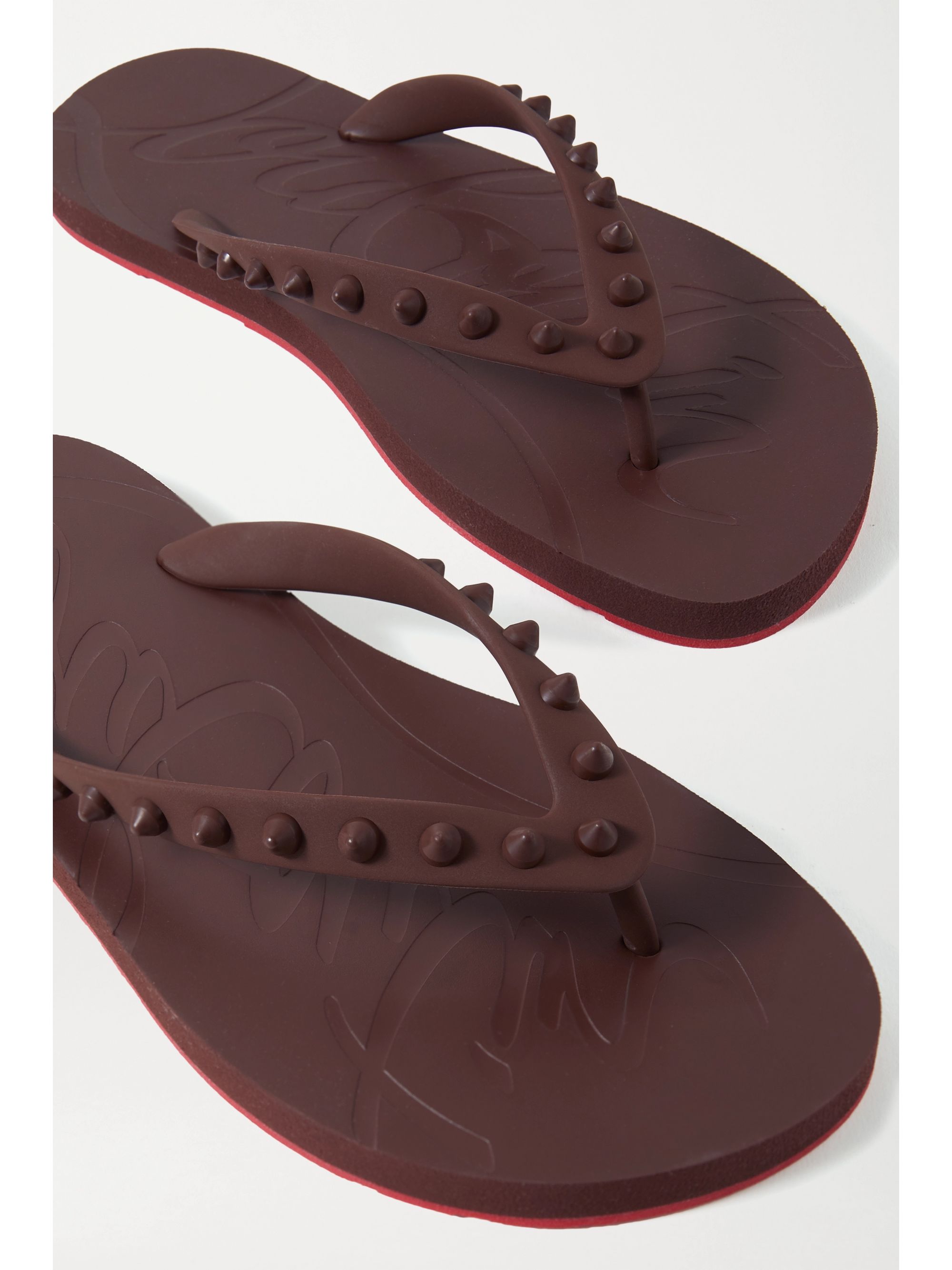louboutin spike flip flops