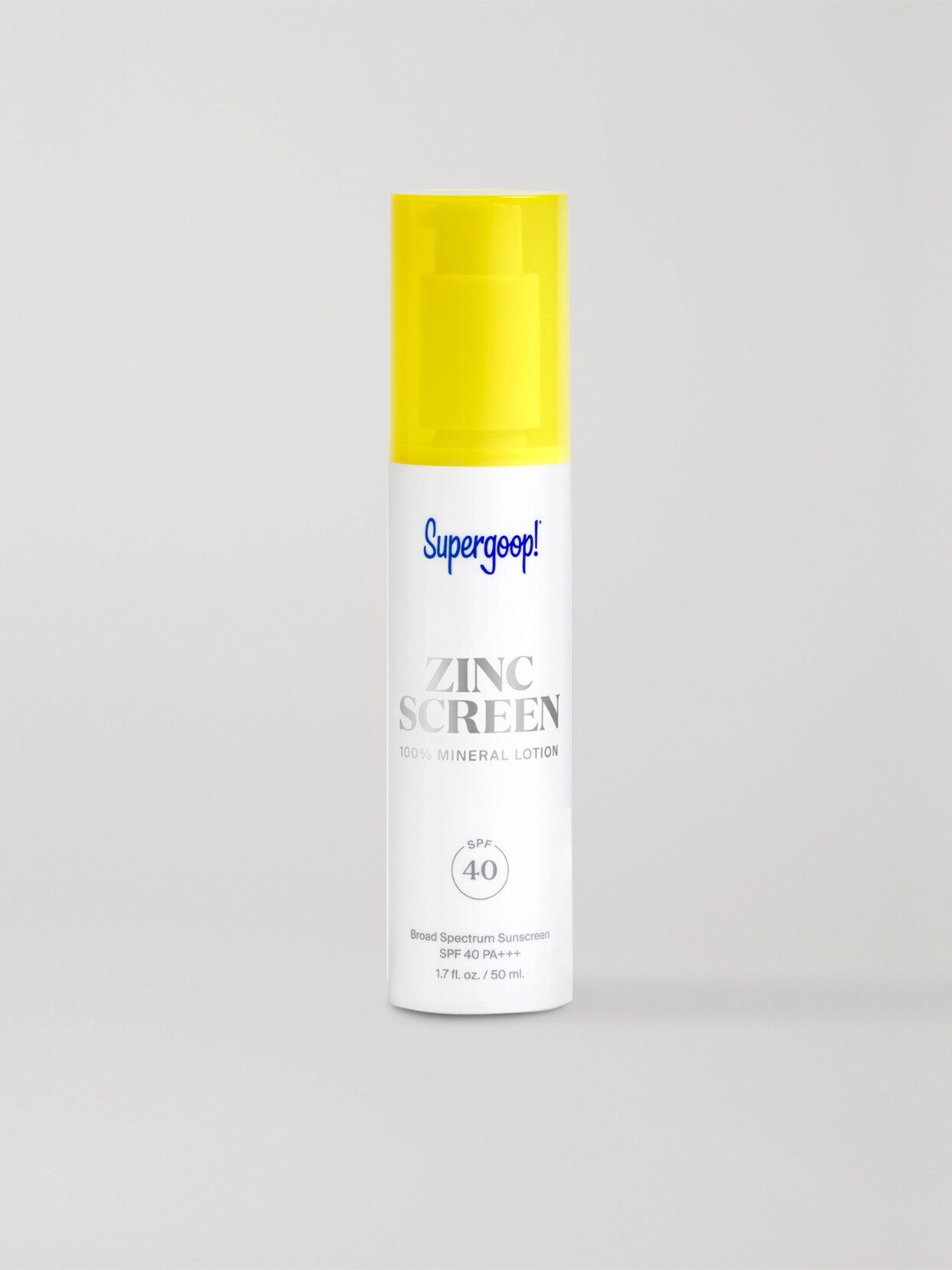 Supergoop ! 100% Mineral Zincscreen Lotion Face Sunscreen Spf 40 1.7 oz/ 50 ml In N,a