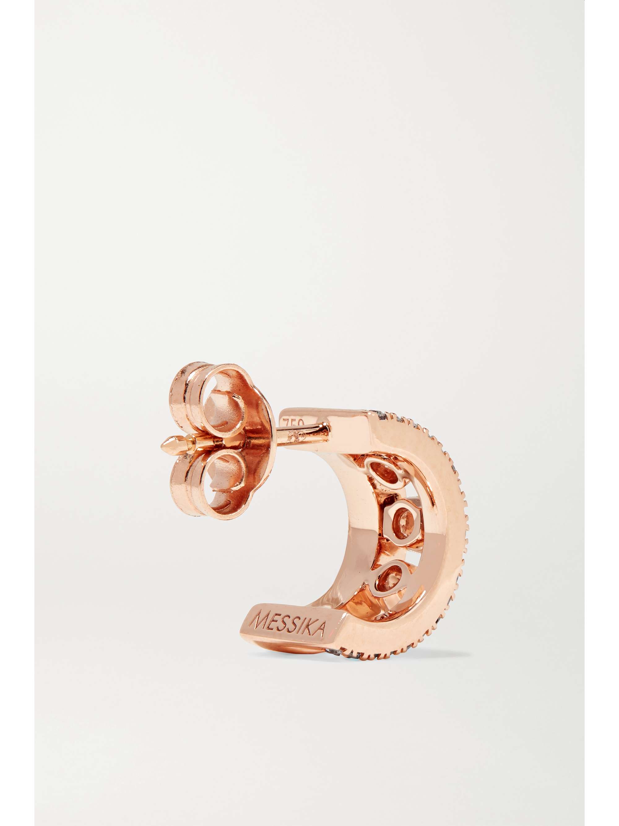 MESSIKA Boucles d'oreilles en or rose 18 carats (750/1000) et diamants Move Romane