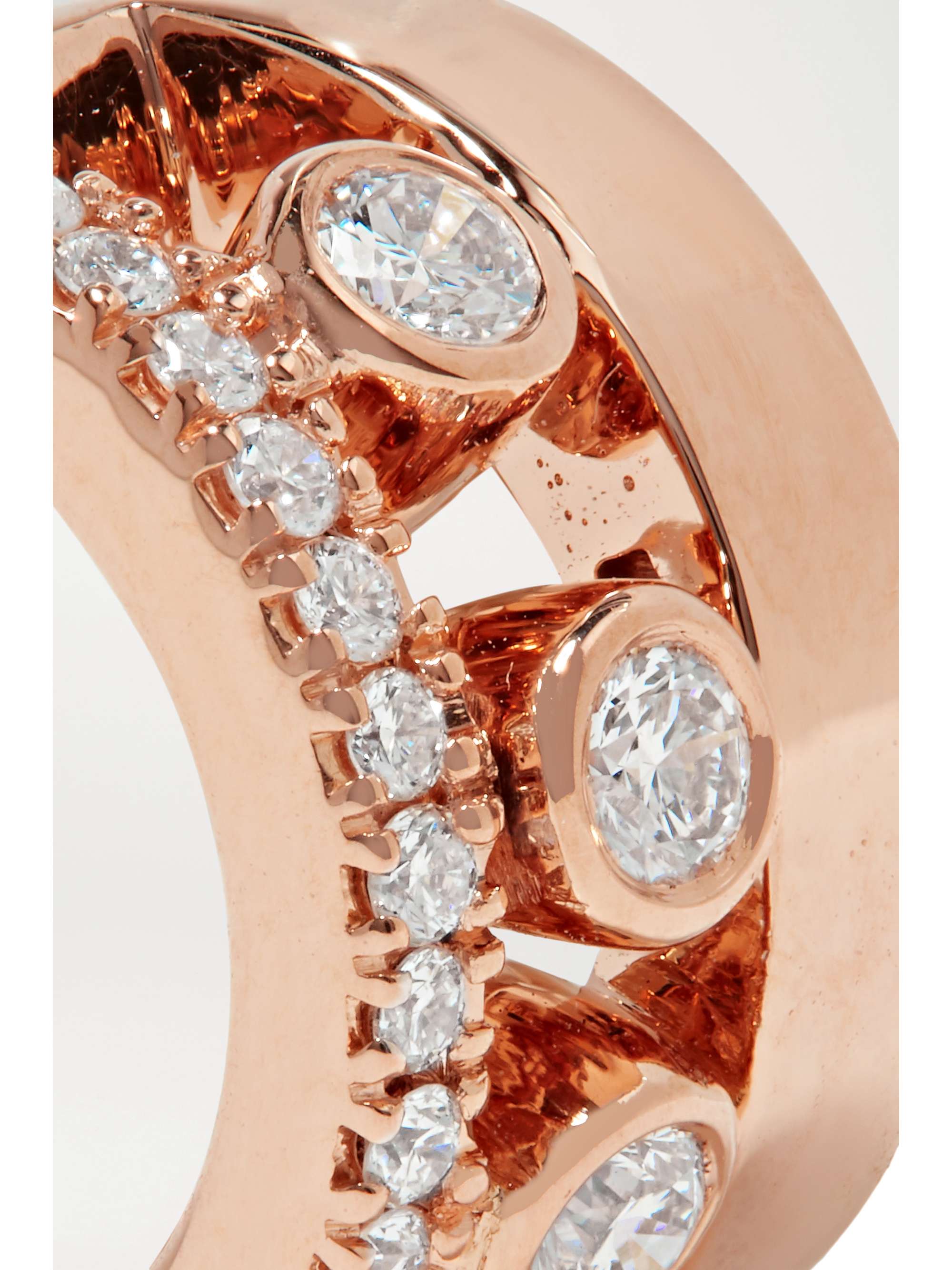 MESSIKA Boucles d'oreilles en or rose 18 carats (750/1000) et diamants Move Romane