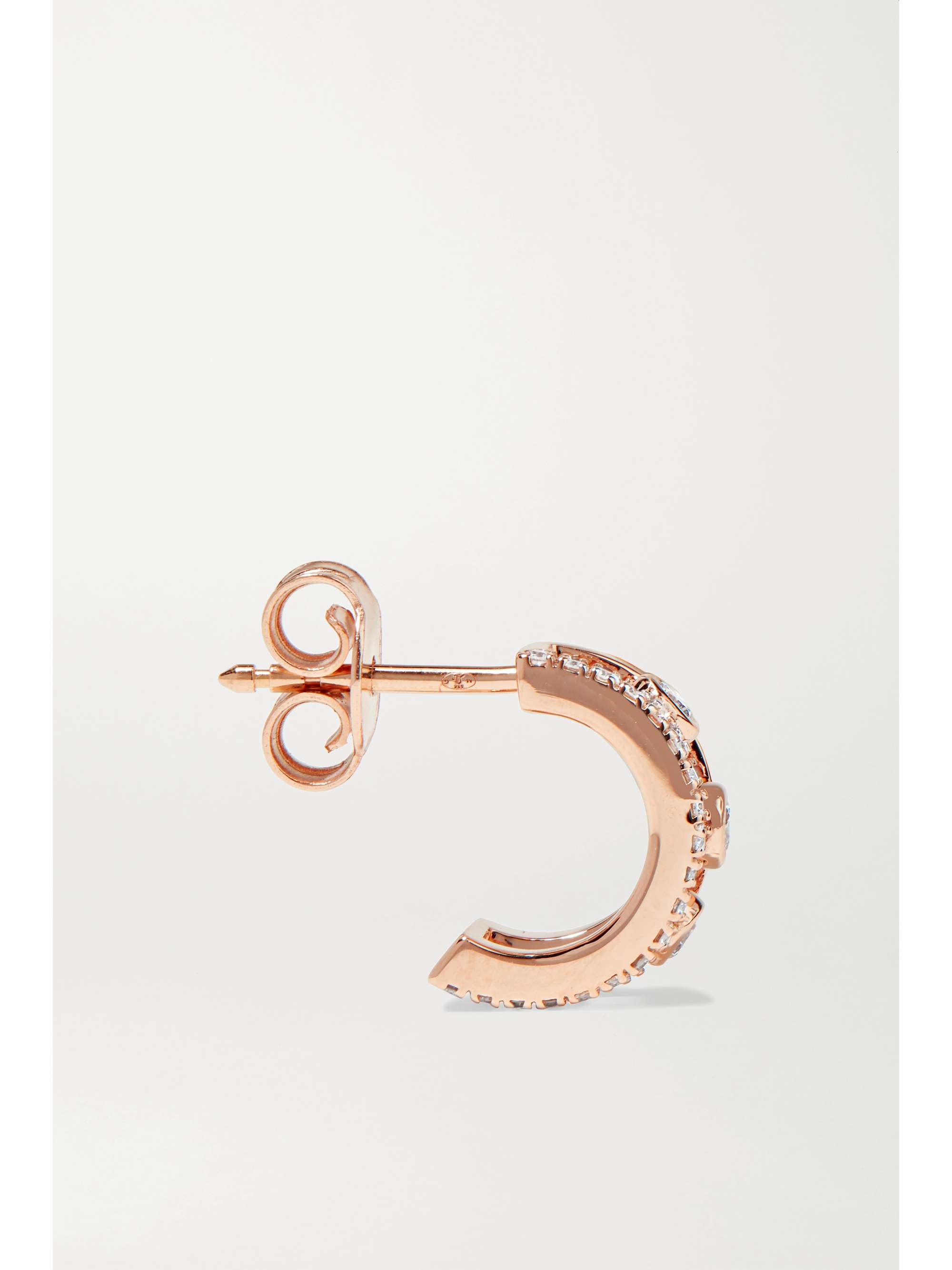 MESSIKA Boucles d'oreilles en or rose 18 carats (750/1000) et diamants Move Romane