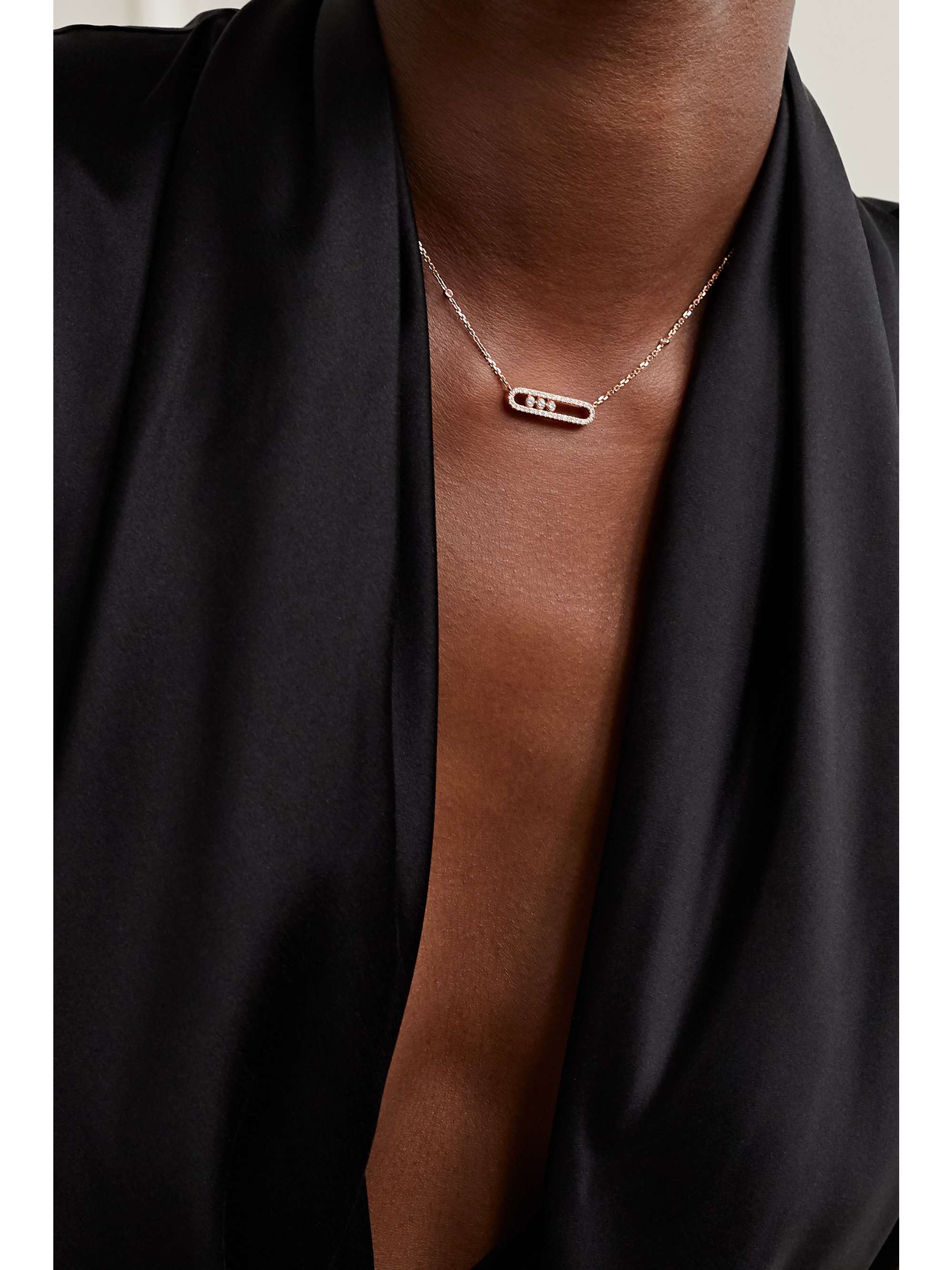 MESSIKA Baby Move 18-karat gold diamond necklace
