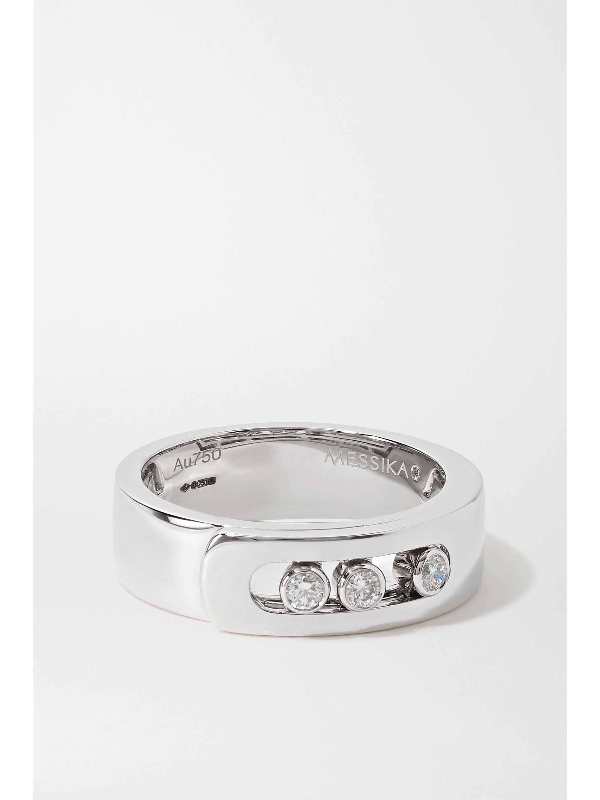 White Gold Move Noa 18 Karat White Gold Diamond Ring Messika Net A Porter