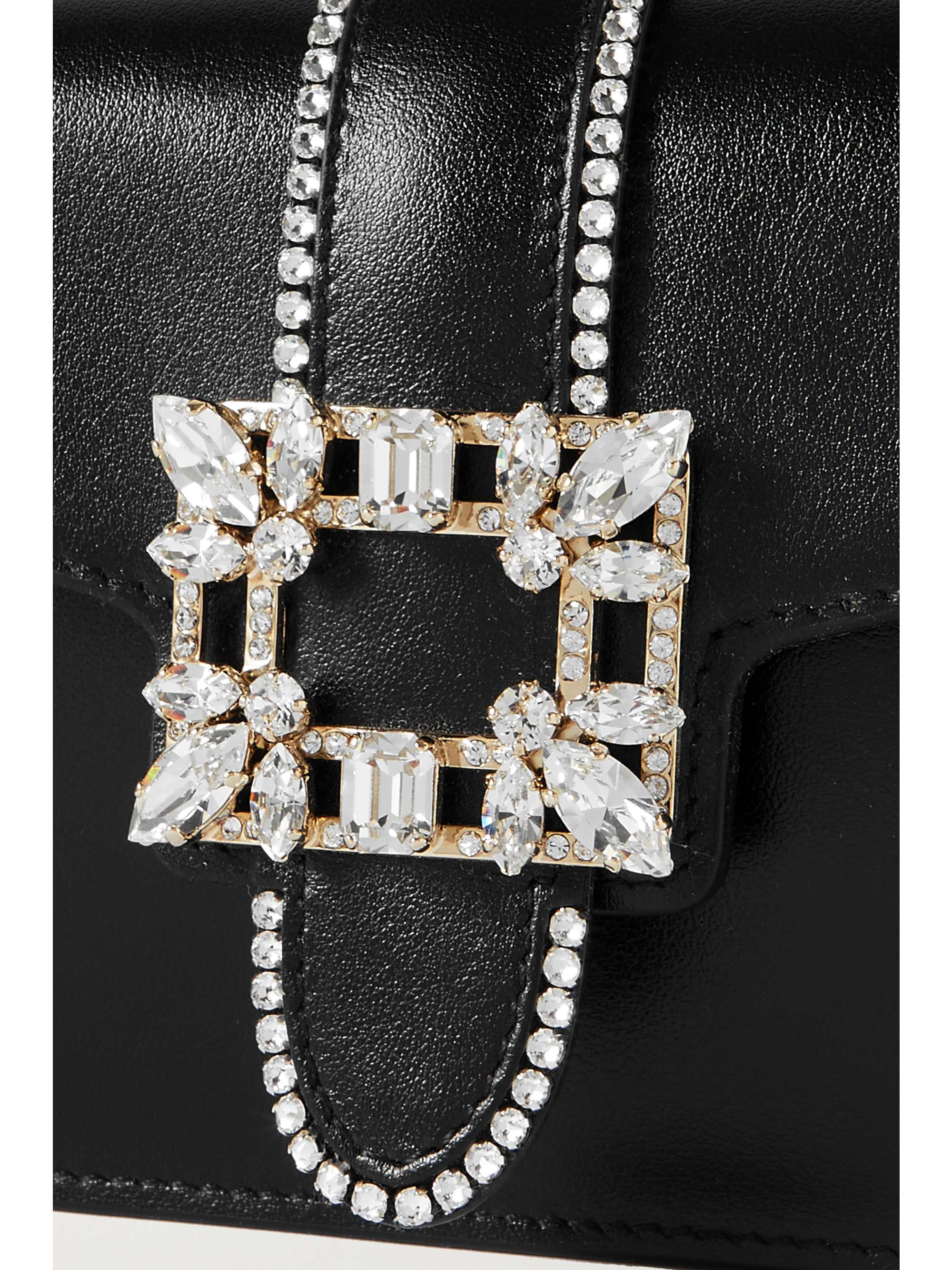 ROGER VIVIER Miss Vivier crystal-embellished leather shoulder bag