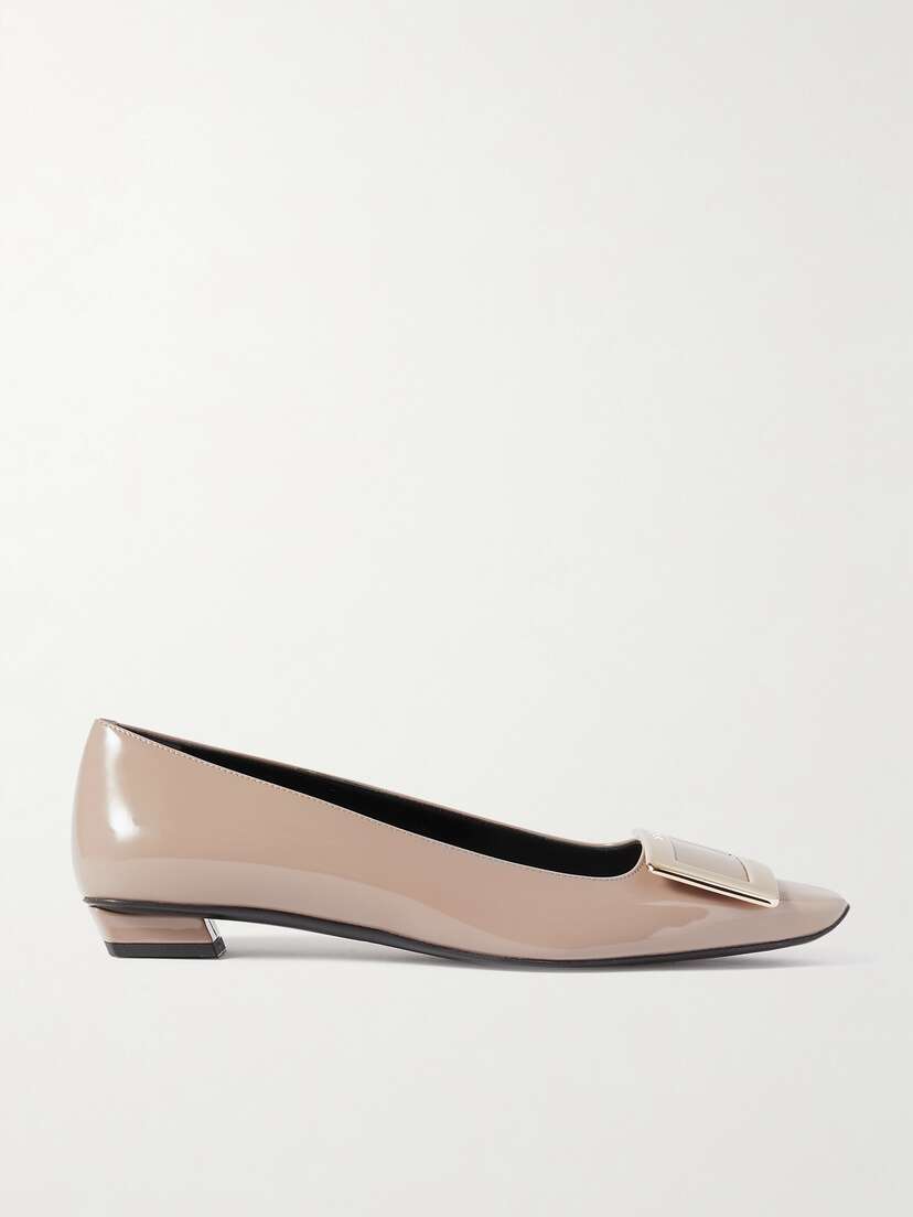 Roger Vivier Belle Vivier Patent-leather Ballet Flats