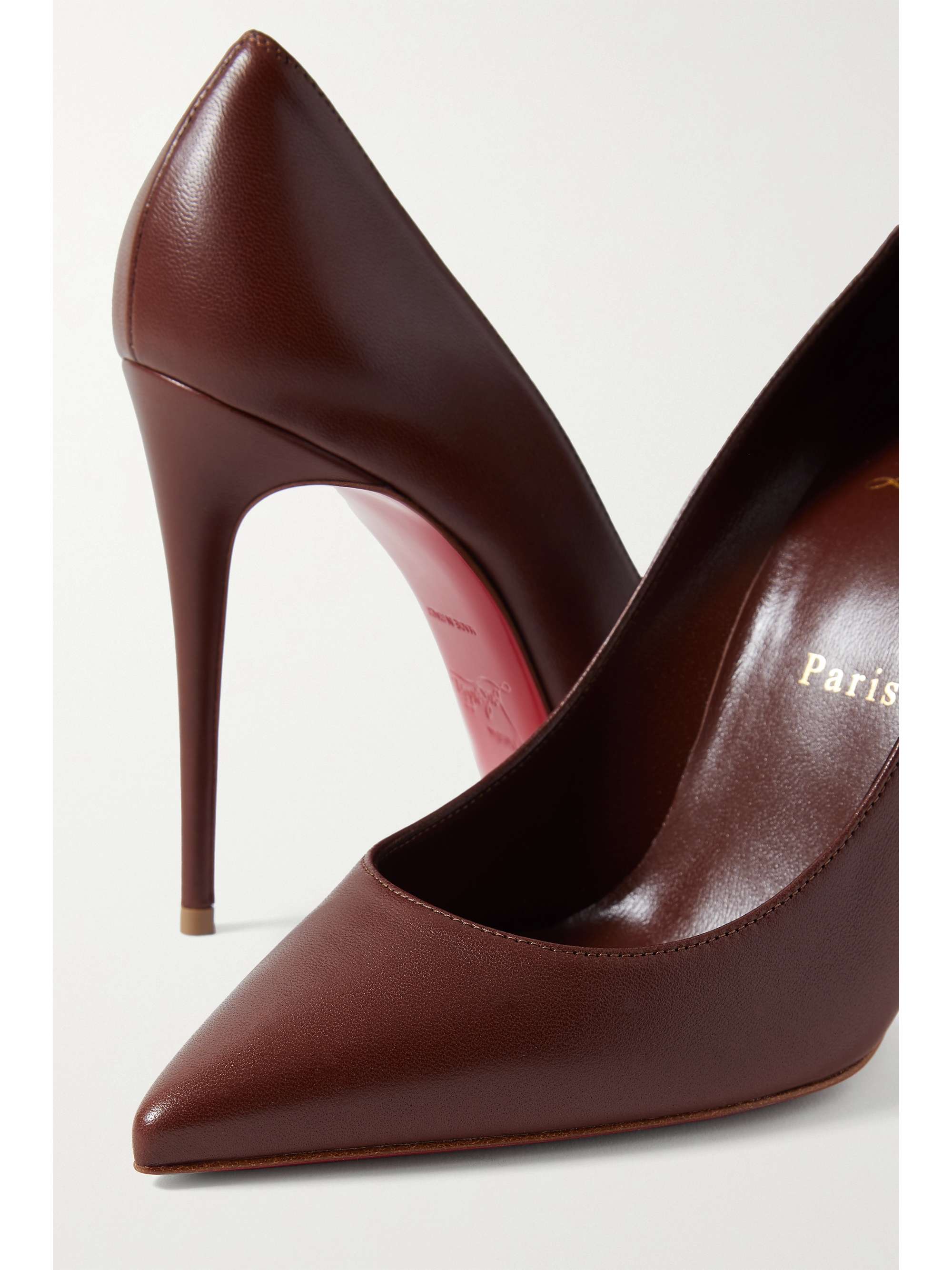 CHRISTIAN LOUBOUTIN Kate 100 iridescent leather pumps