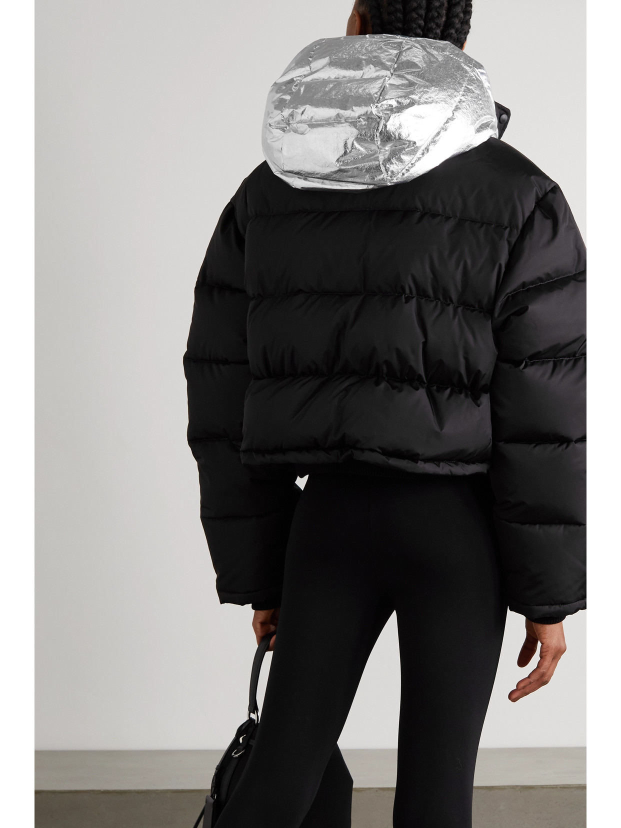 Wardrobe.nyc + Net-a-porter Hooded Quilted Padded Shell Down Jacket In Black