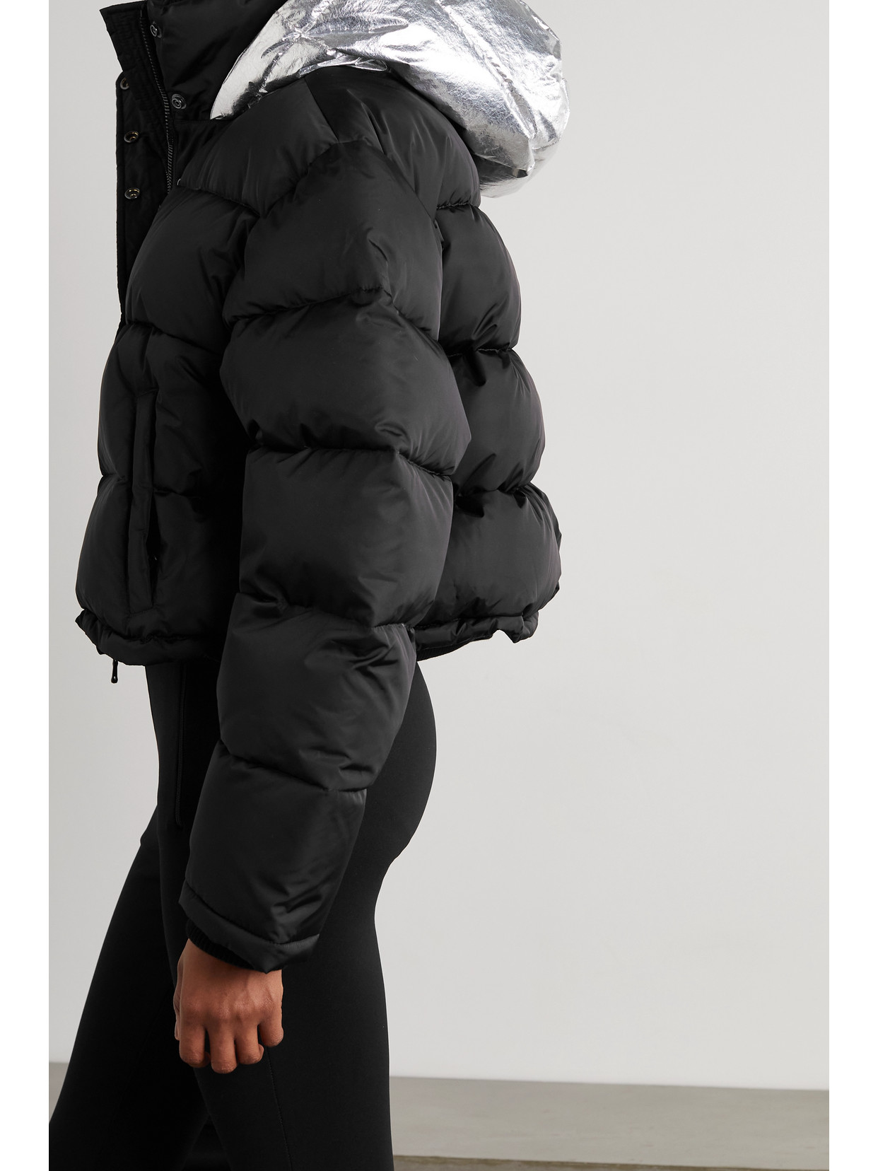 Wardrobe.nyc + Net-a-porter Hooded Quilted Padded Shell Down Jacket In Black