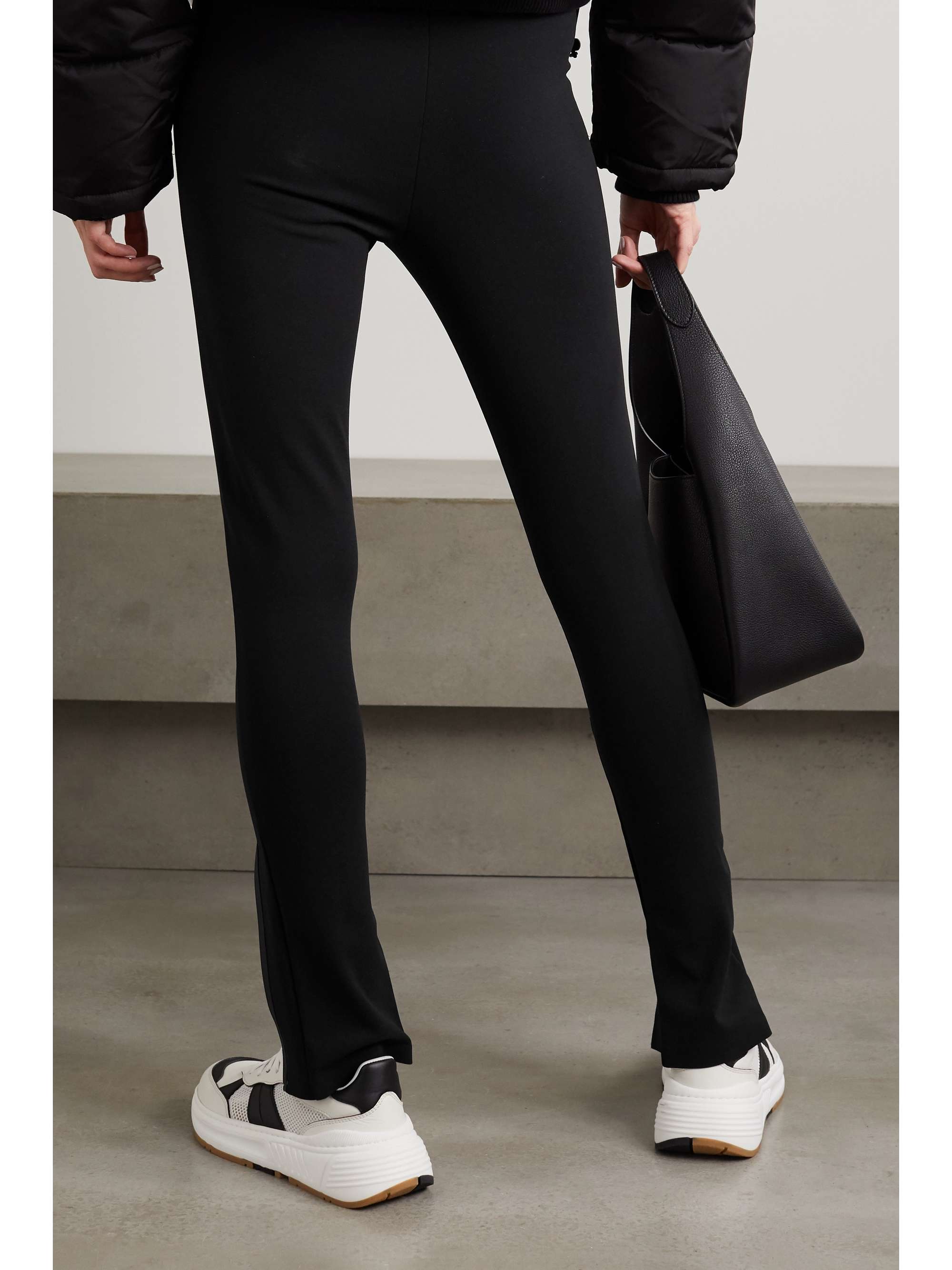 WARDROBE.NYC Zipdetailed stretchjersey leggings NETAPORTER