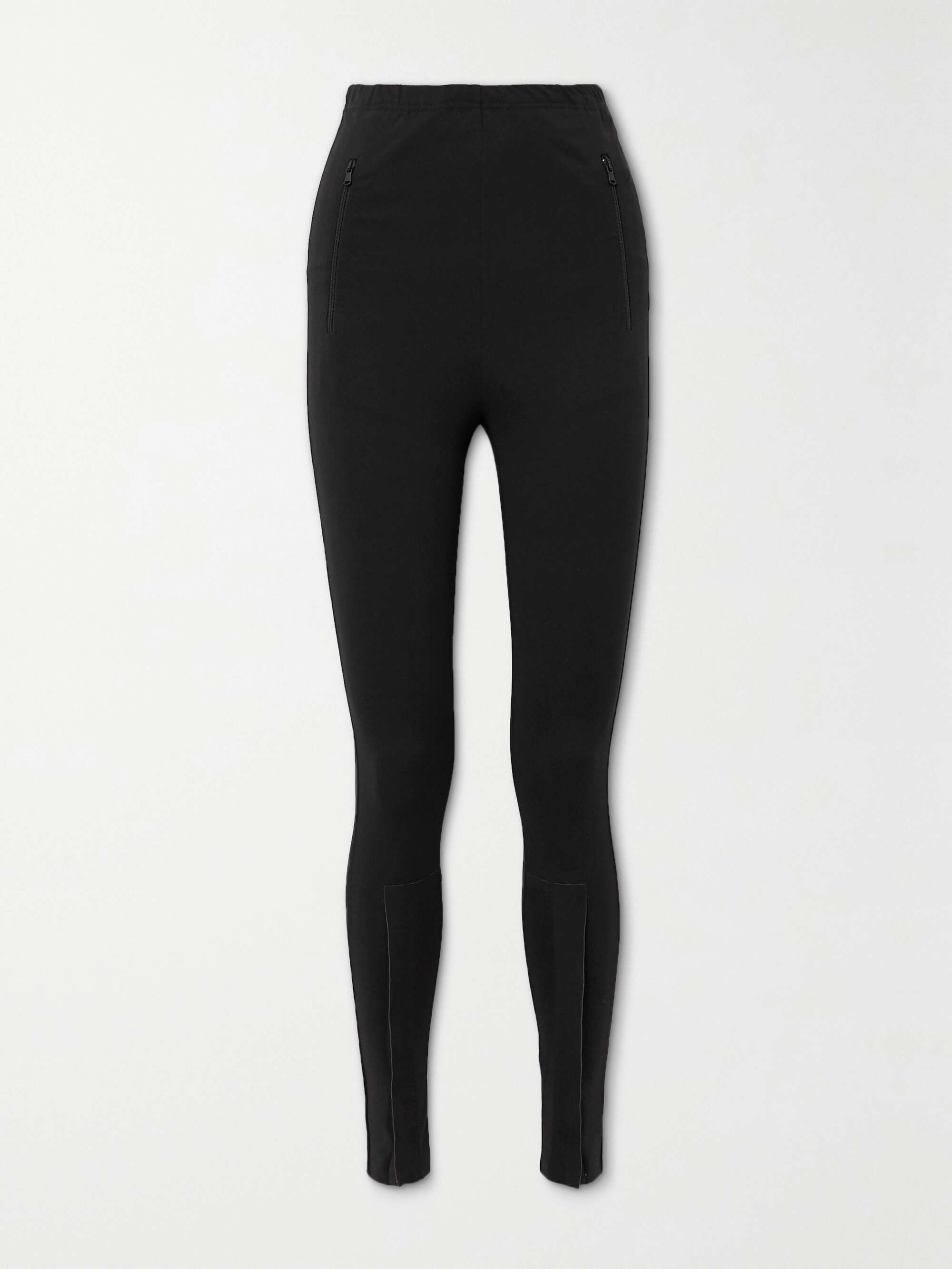 WARDROBE.NYC Zip-detailed stretch-jersey leggings