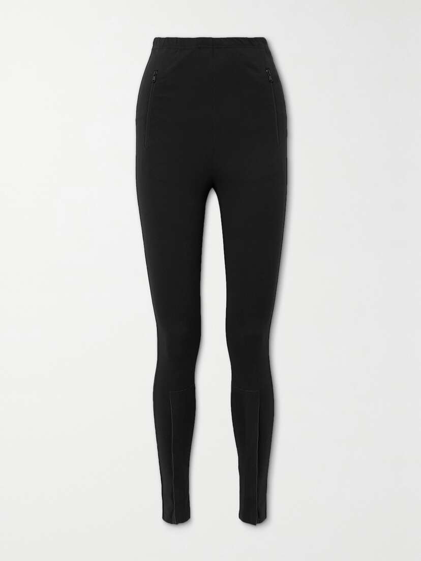 Wardrobe.NYC Zip-detailed Stretch-jersey Leggings -  - x large