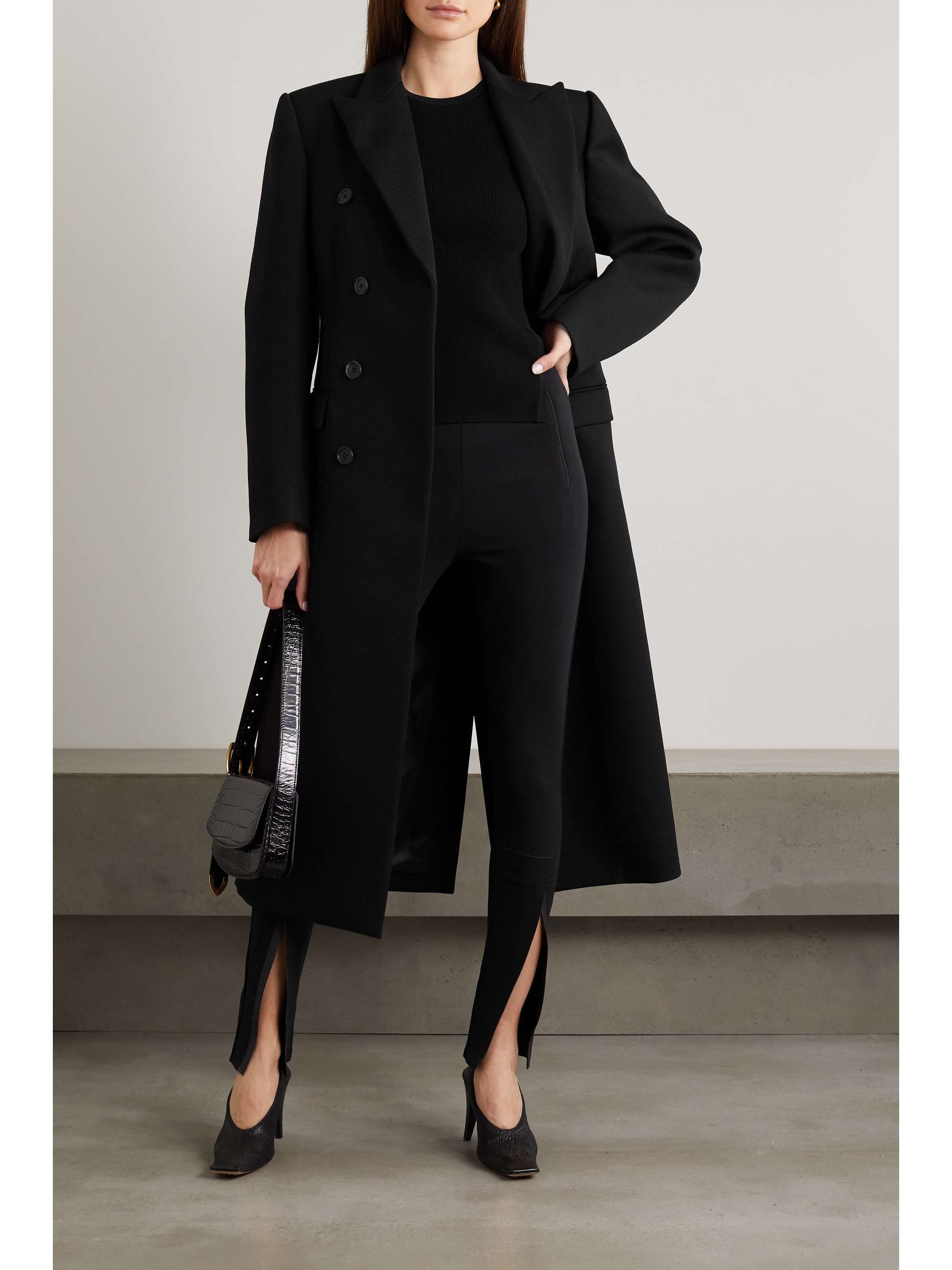 WARDROBE.NYC Zipdetailed stretchjersey leggings NETAPORTER