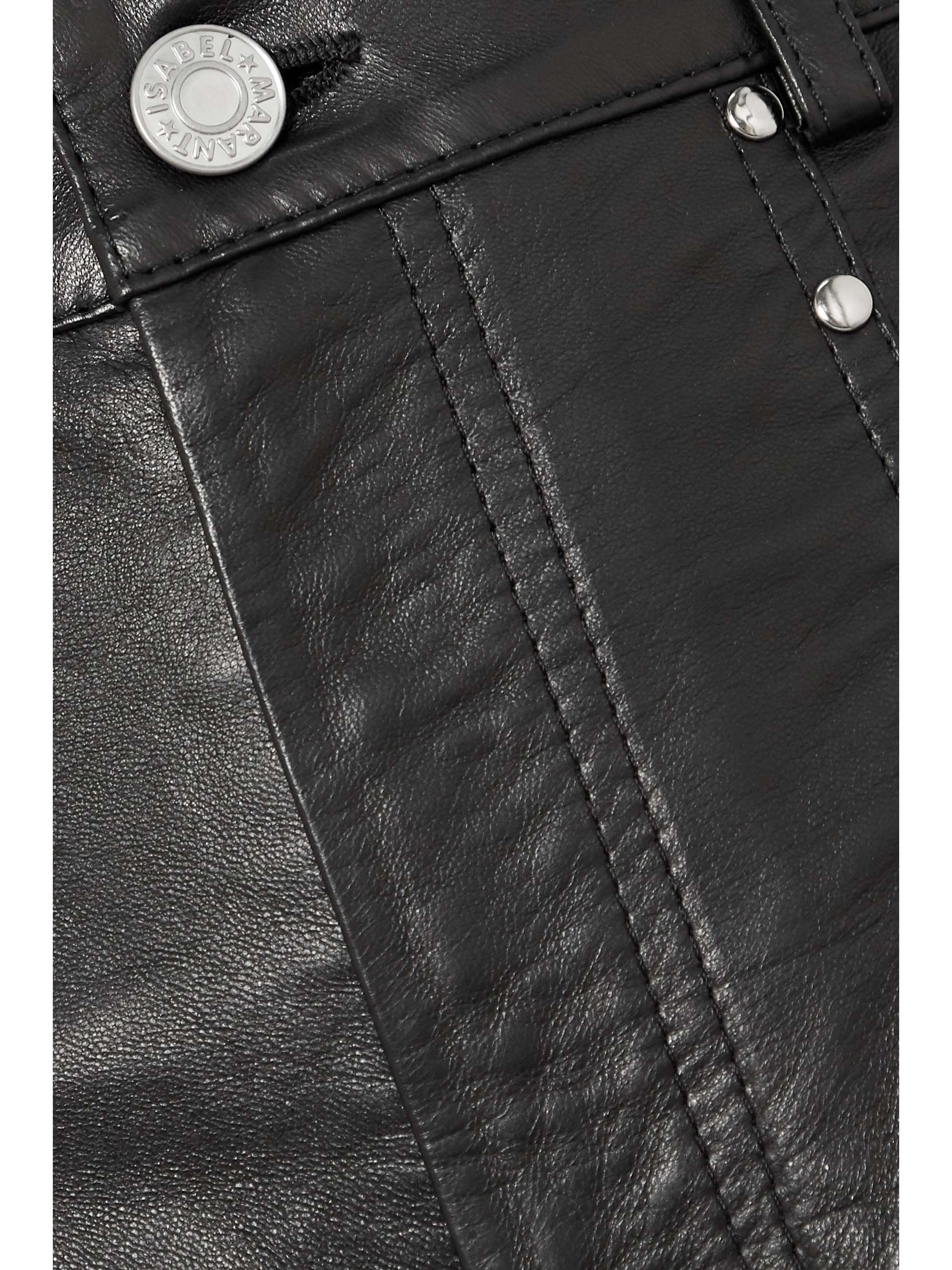 ISABEL MARANT Studded leather tapered pants