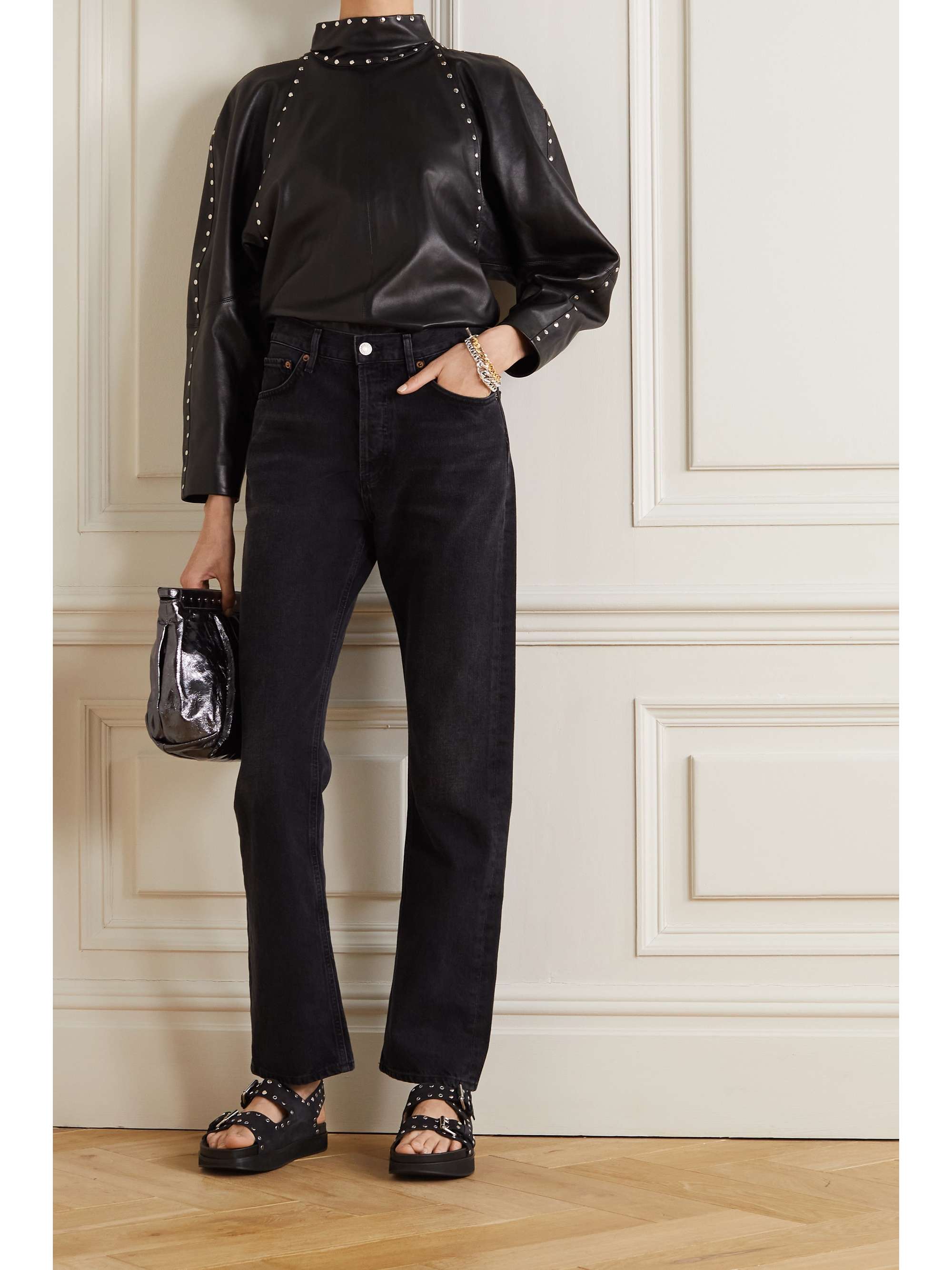 ISABEL MARANT Studded leather top