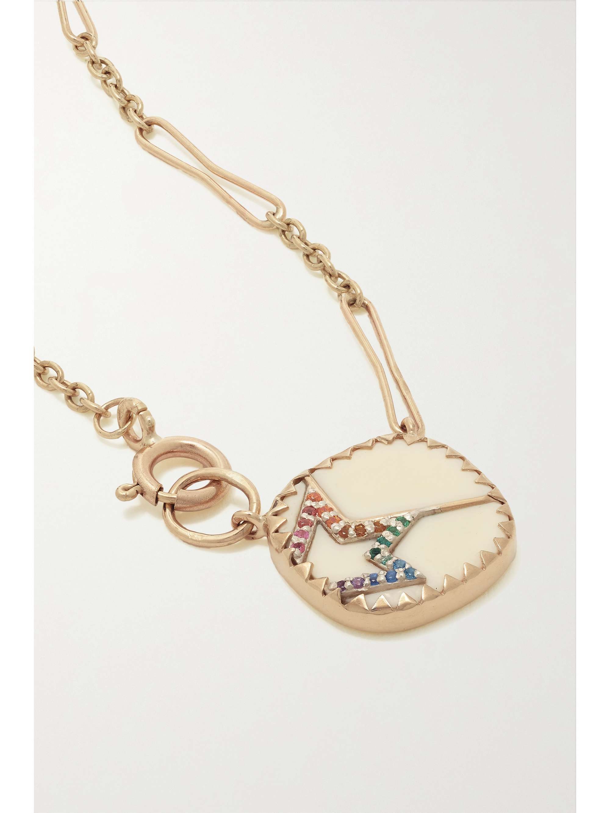 PASCALE MONVOISIN Varda N°2 9-karat gold, sterling silver, bakelite and Nanogem necklace