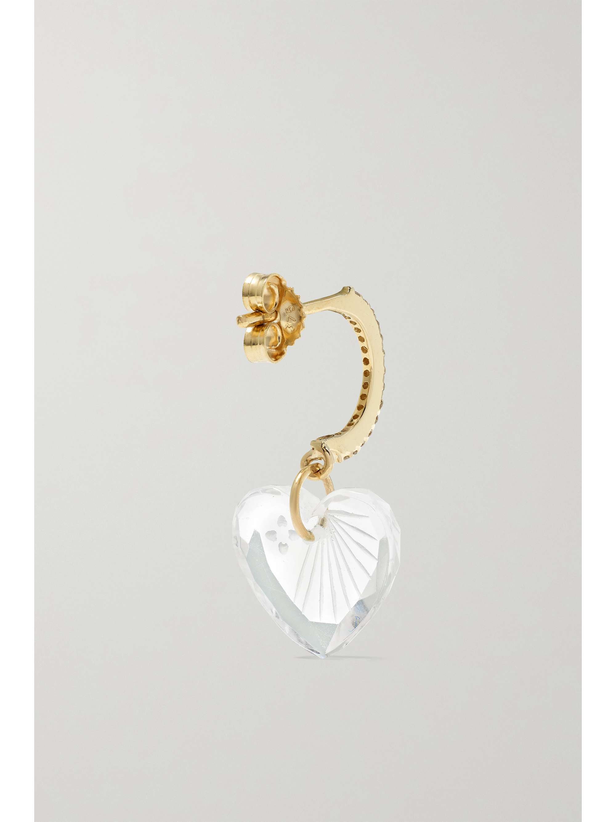 PASCALE MONVOISIN Gabin N°1 9-karat gold, crystal and diamond earring