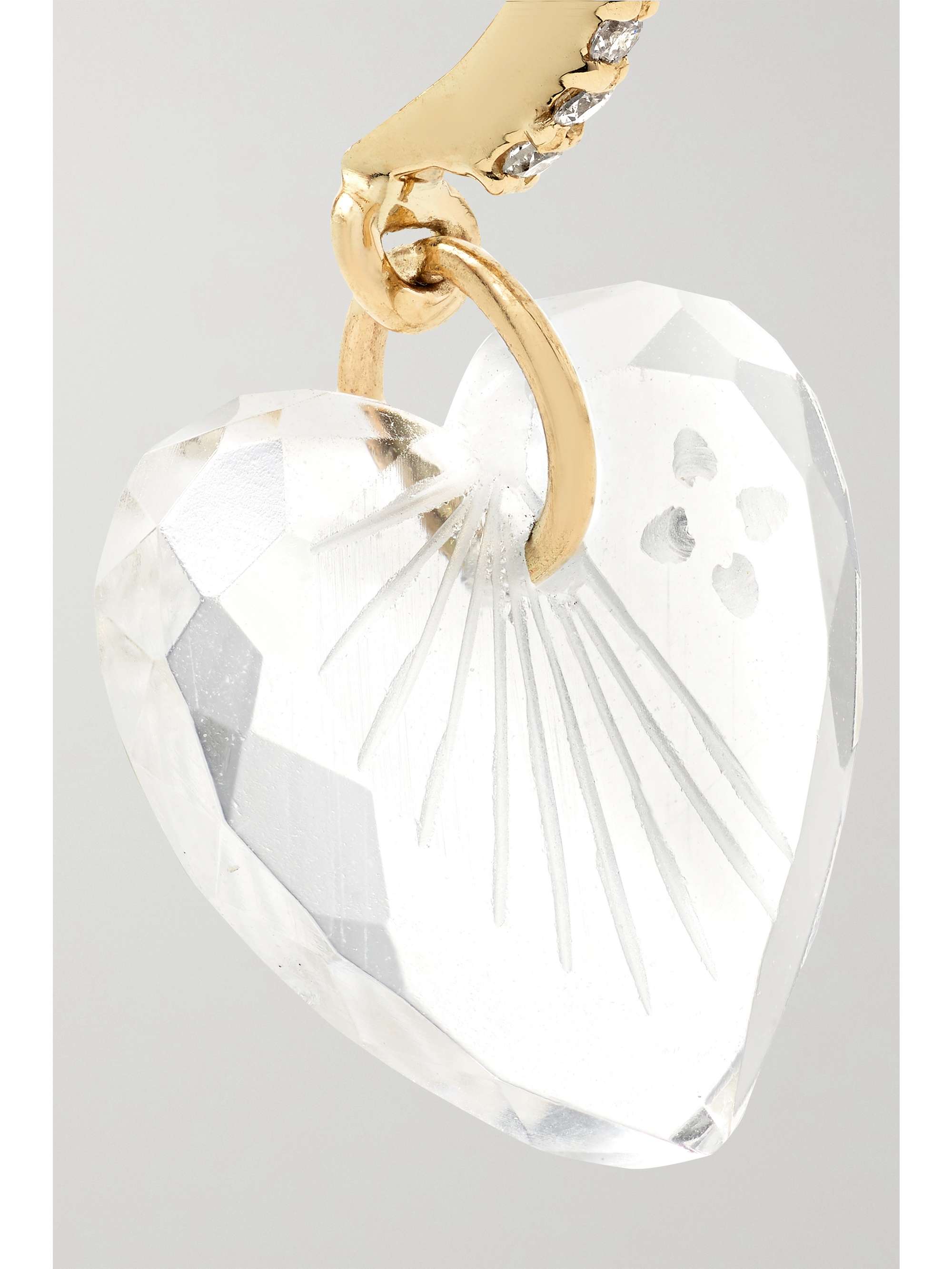 PASCALE MONVOISIN Gabin N°1 9-karat gold, crystal and diamond earring