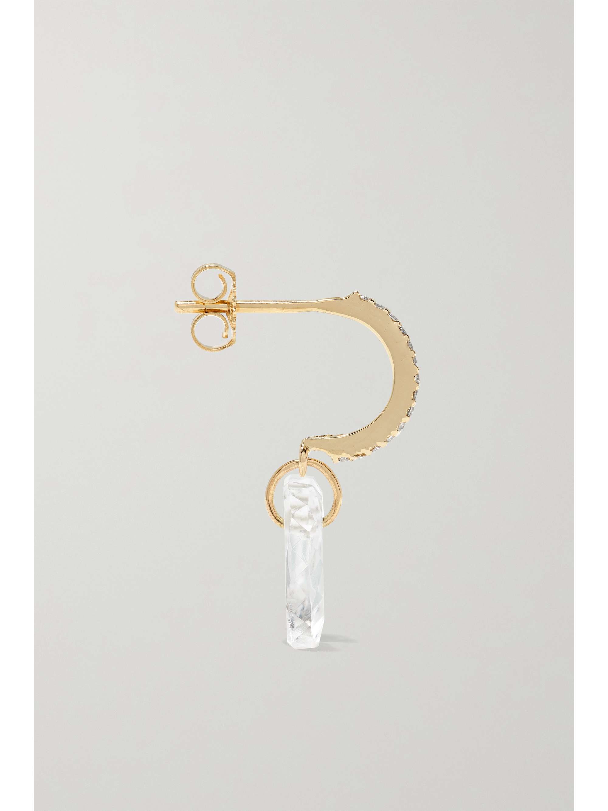 PASCALE MONVOISIN Gabin N°1 9-karat gold, crystal and diamond earring