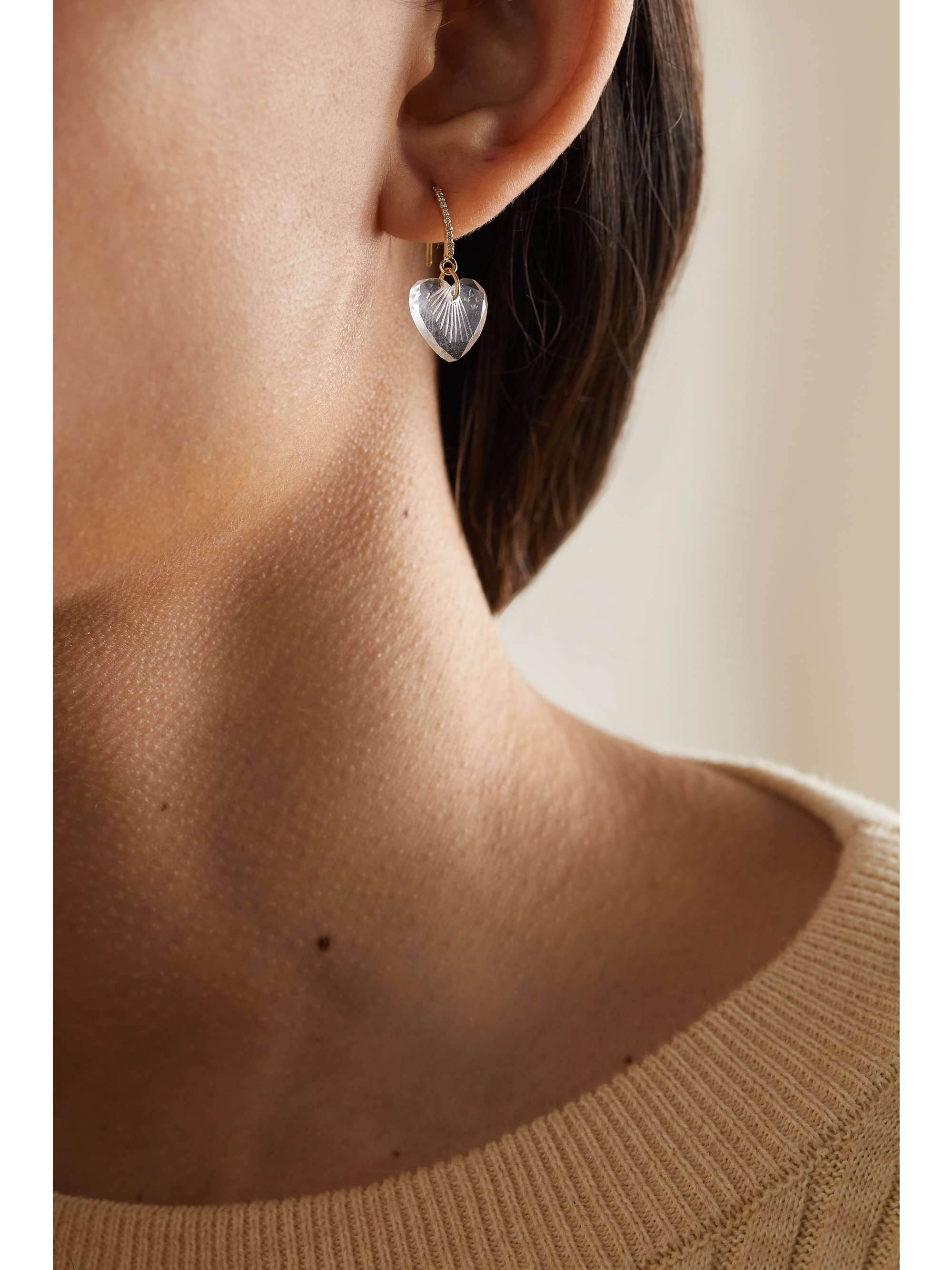 PASCALE MONVOISIN Gabin N°1 9-karat gold, crystal and diamond earring