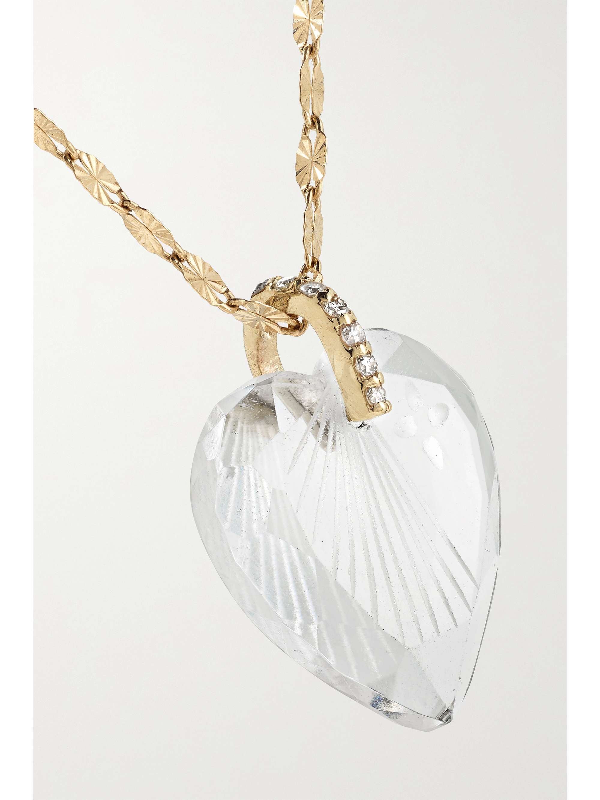 PASCALE MONVOISIN Gabin N°3 14 and 9-karat gold, crystal and diamond necklace