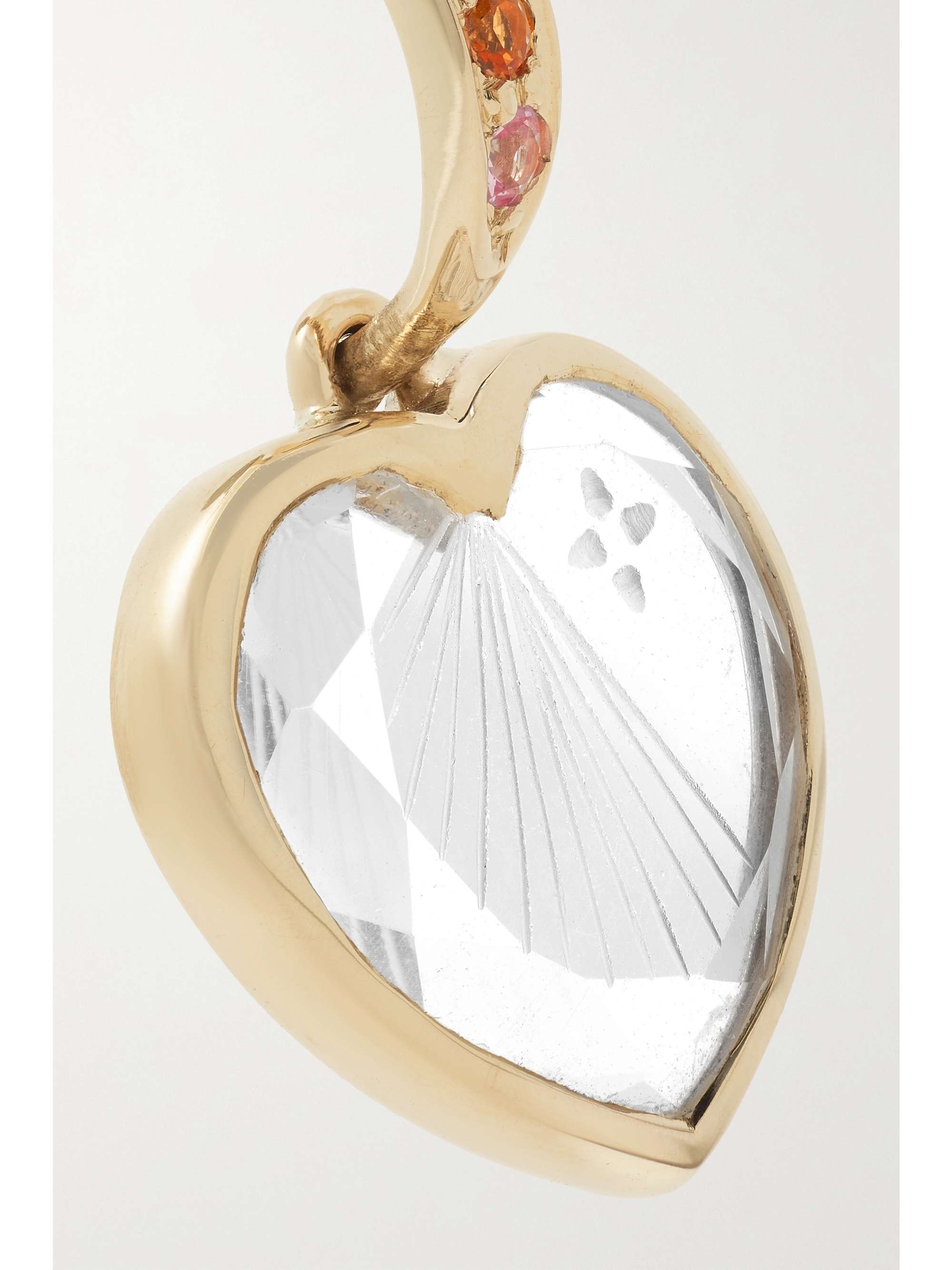 PASCALE MONVOISIN Boucle d'oreille unique en or 9 carats (375/1000), cristal et saphirs Gabin N°2
