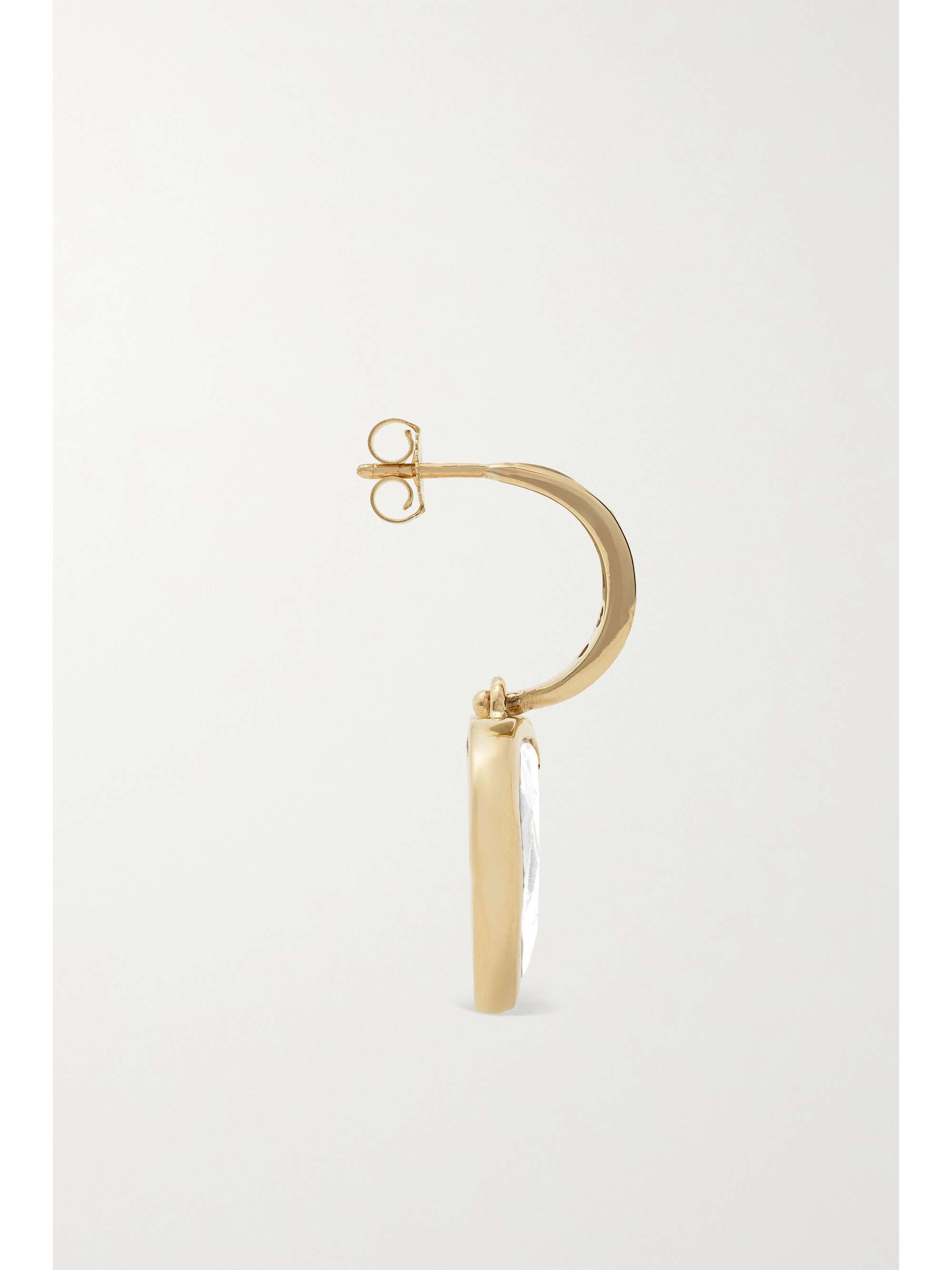 PASCALE MONVOISIN Boucle d'oreille unique en or 9 carats (375/1000), cristal et saphirs Gabin N°2